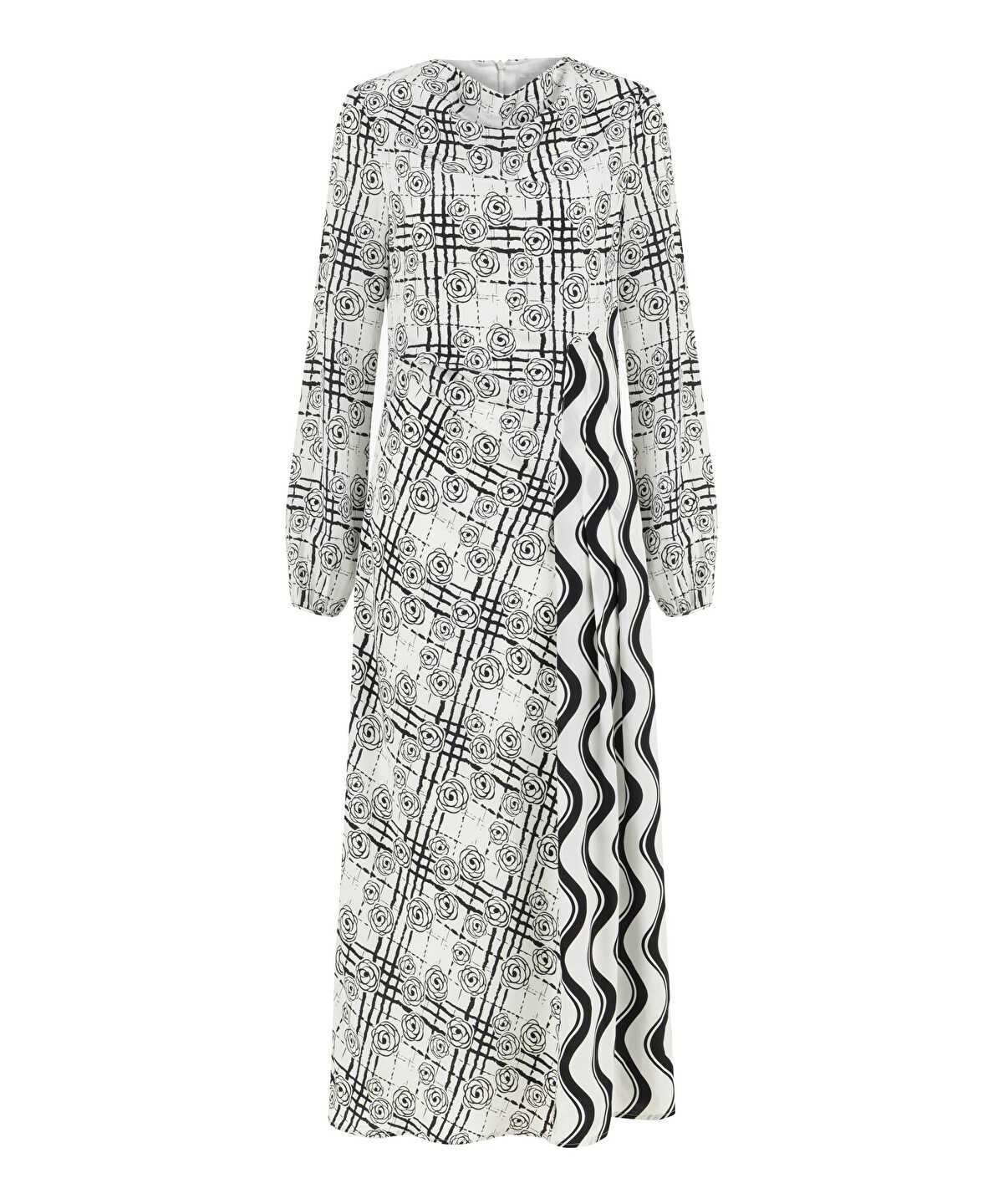 Printed Viscose Midi Dress