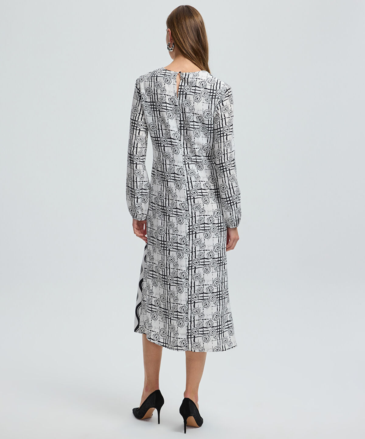 Printed Viscose Midi Dress