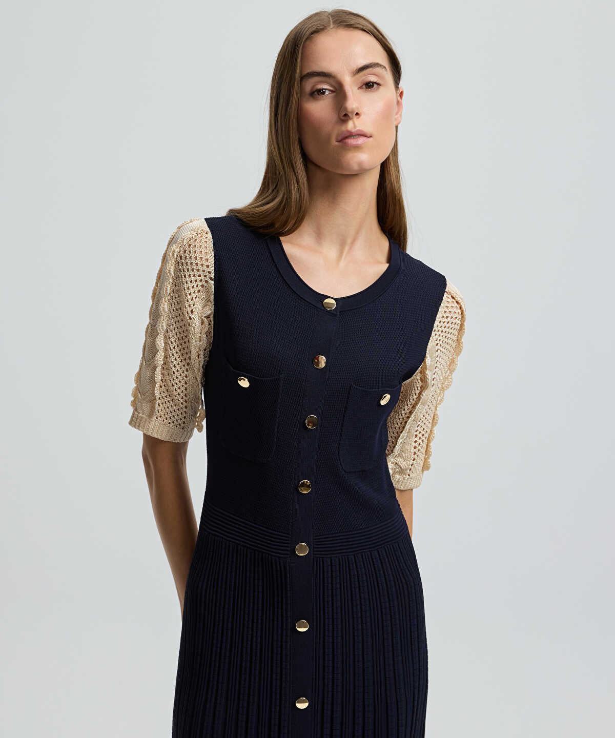Color-Block Knit Dress