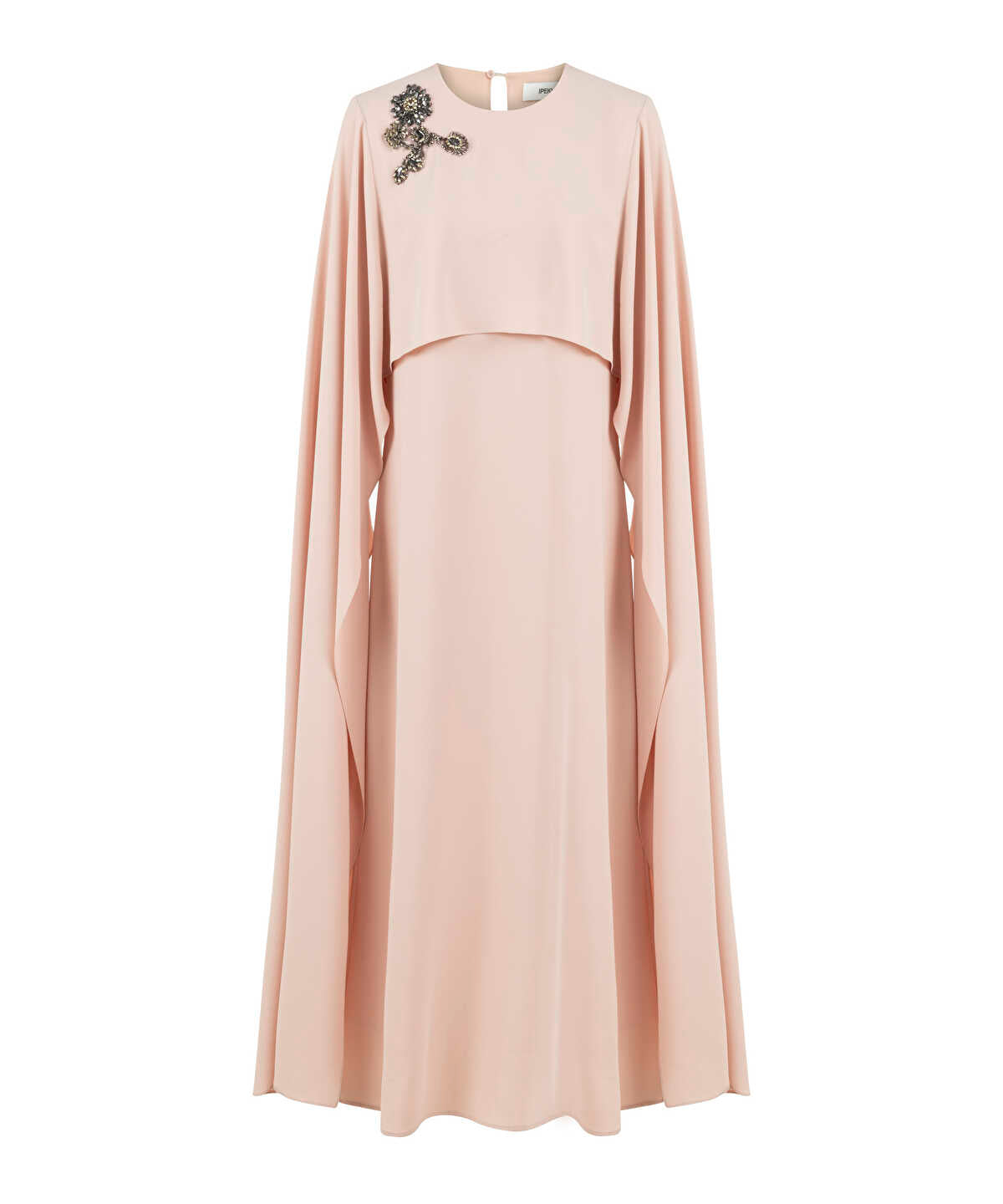 Cape-Effect Layered Dress