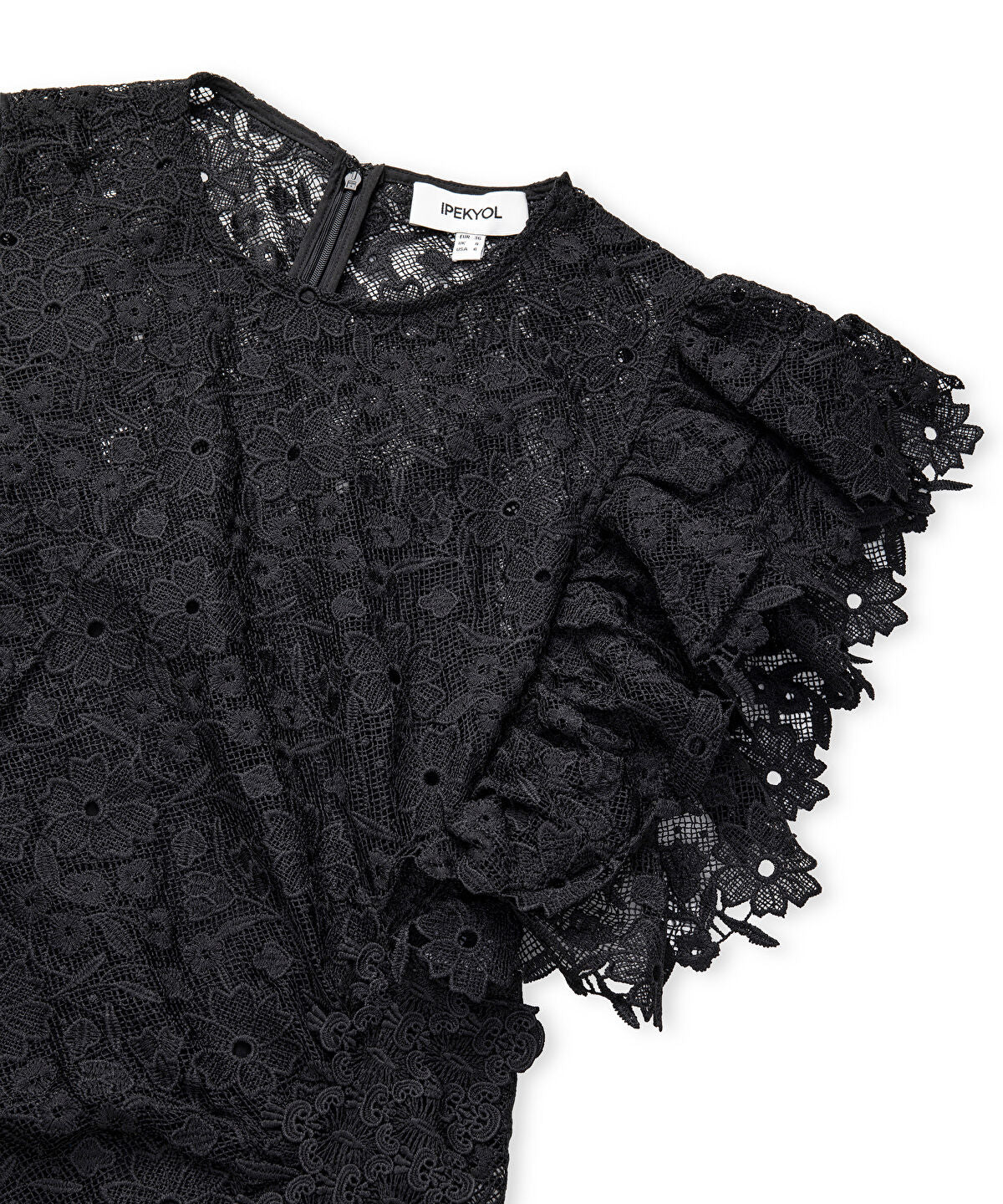 Asymmetric Lace Midi Dress