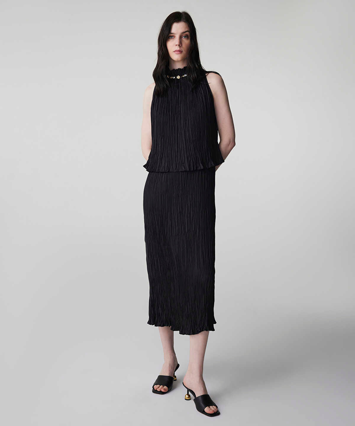 Textured Embellished Dress