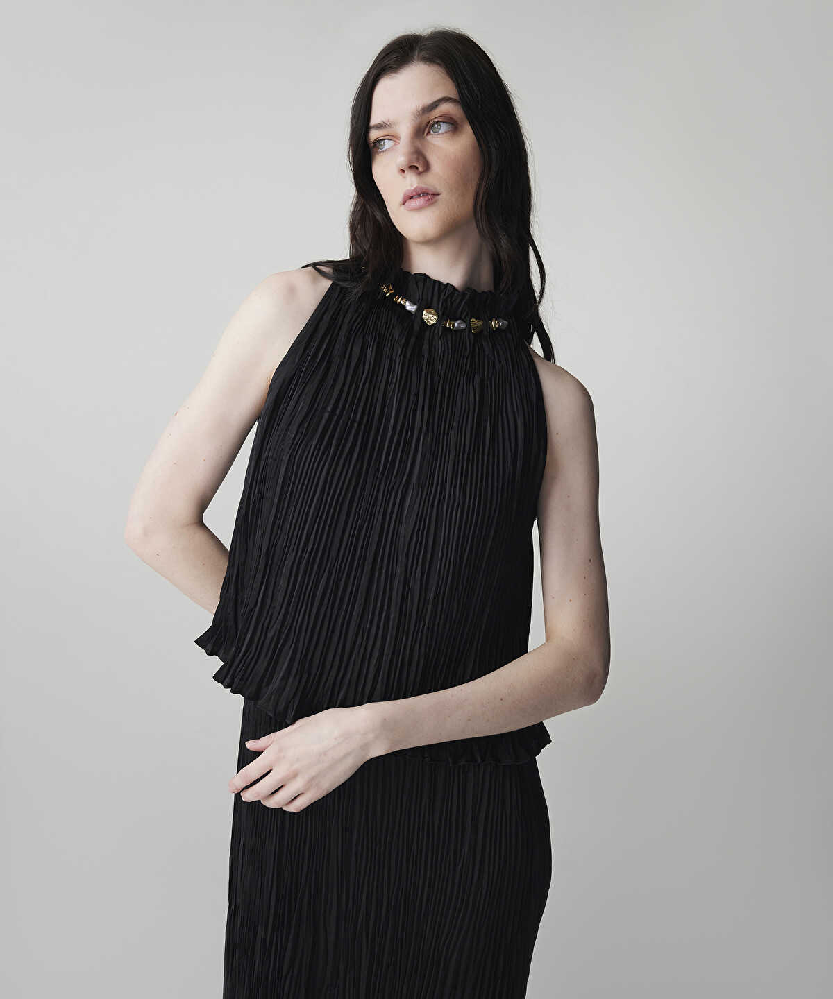Textured Embellished Dress