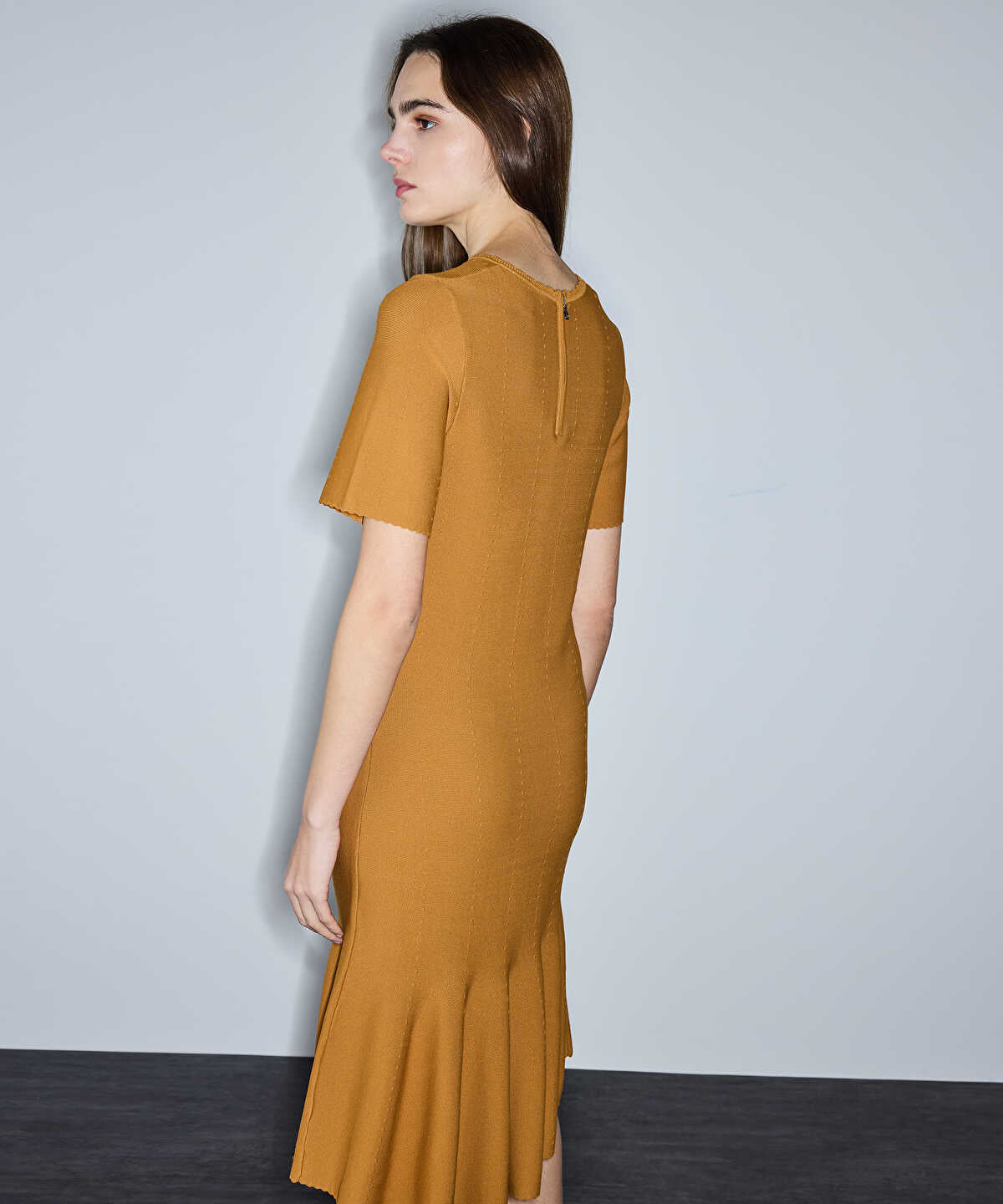 Flounced Knit Dress