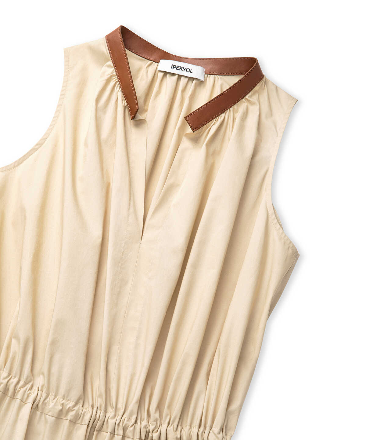 Adjustable Waist Poplin Dress