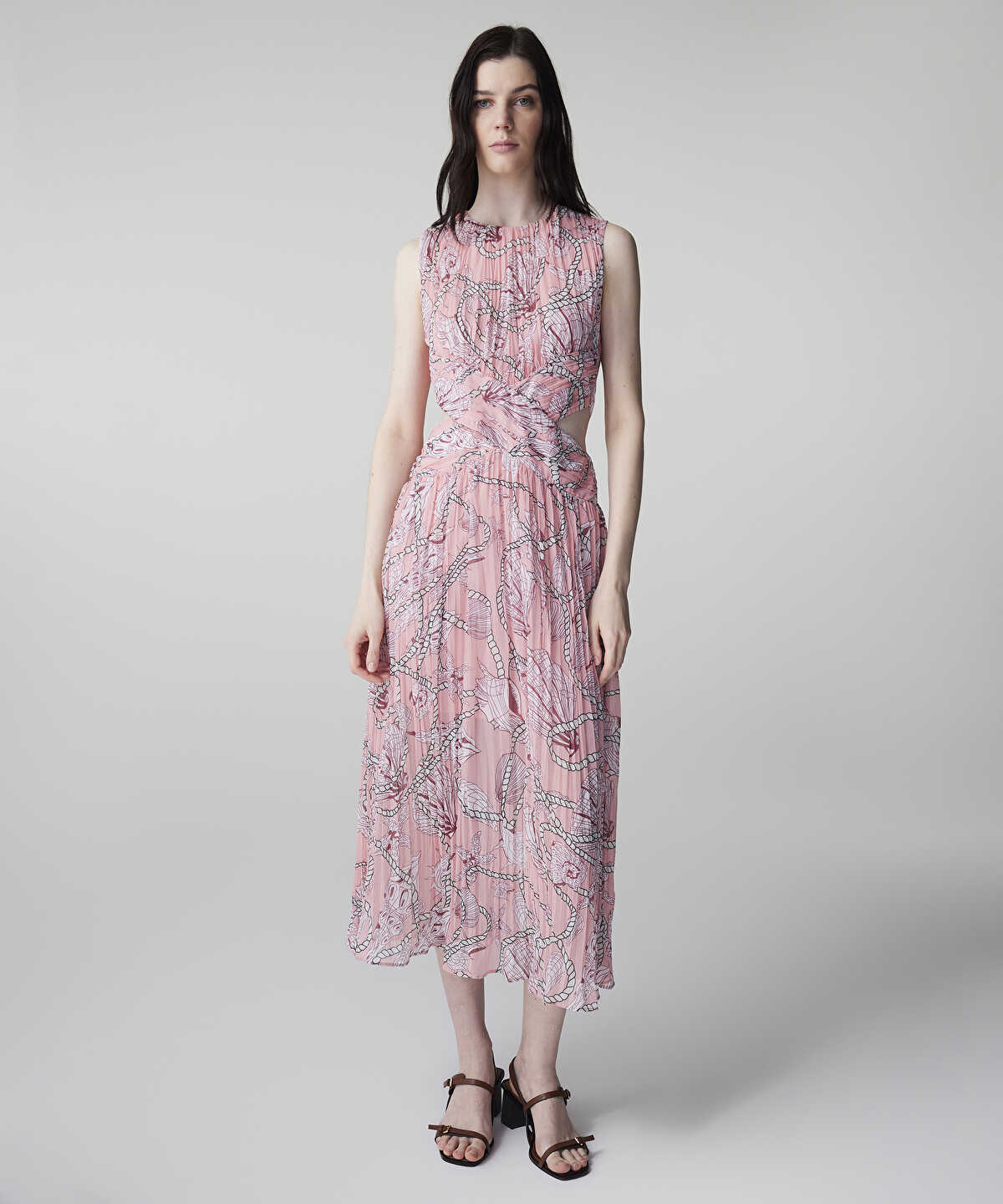 Printed Cutout Dress