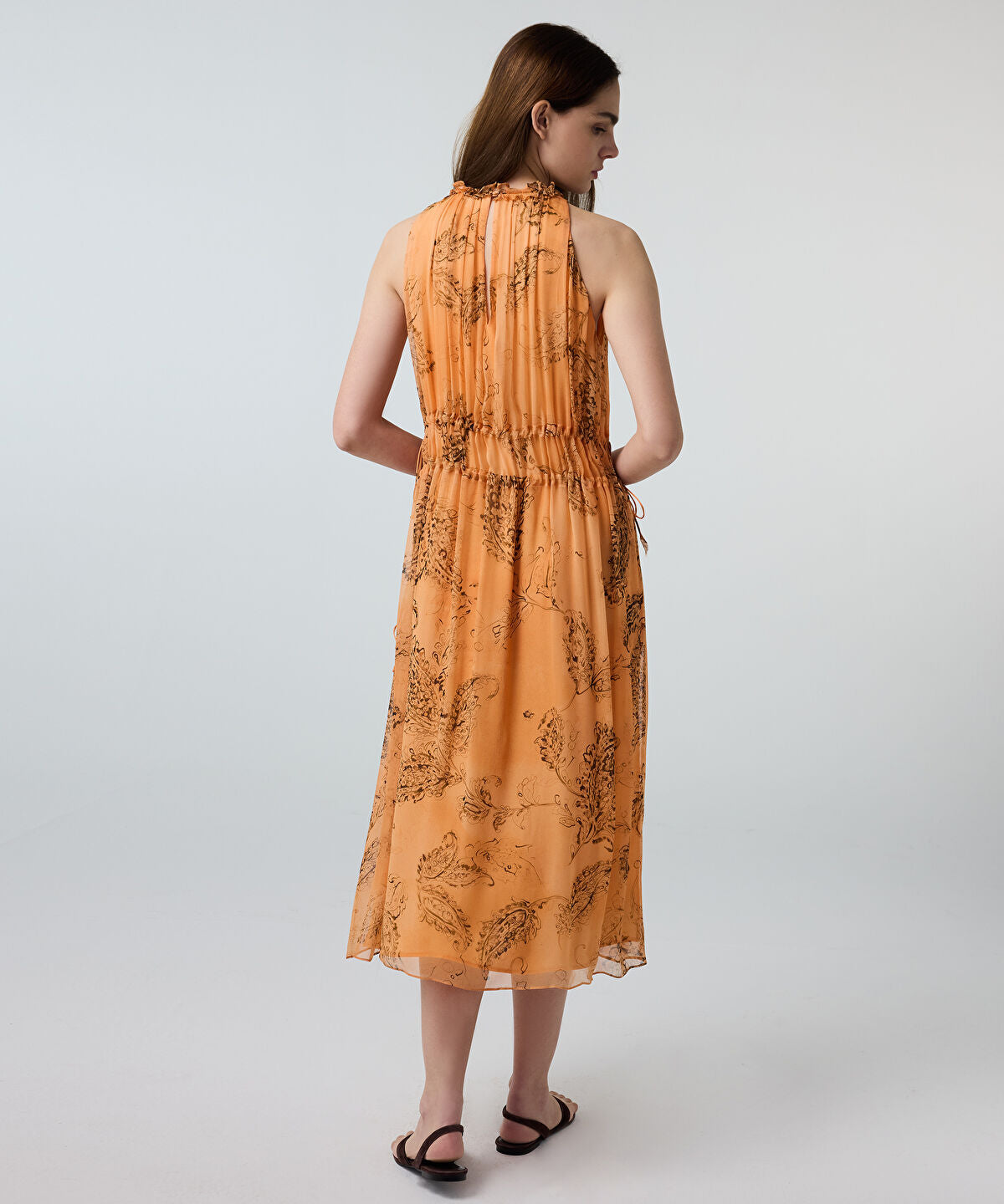 Paisley Print Chiffon Dress