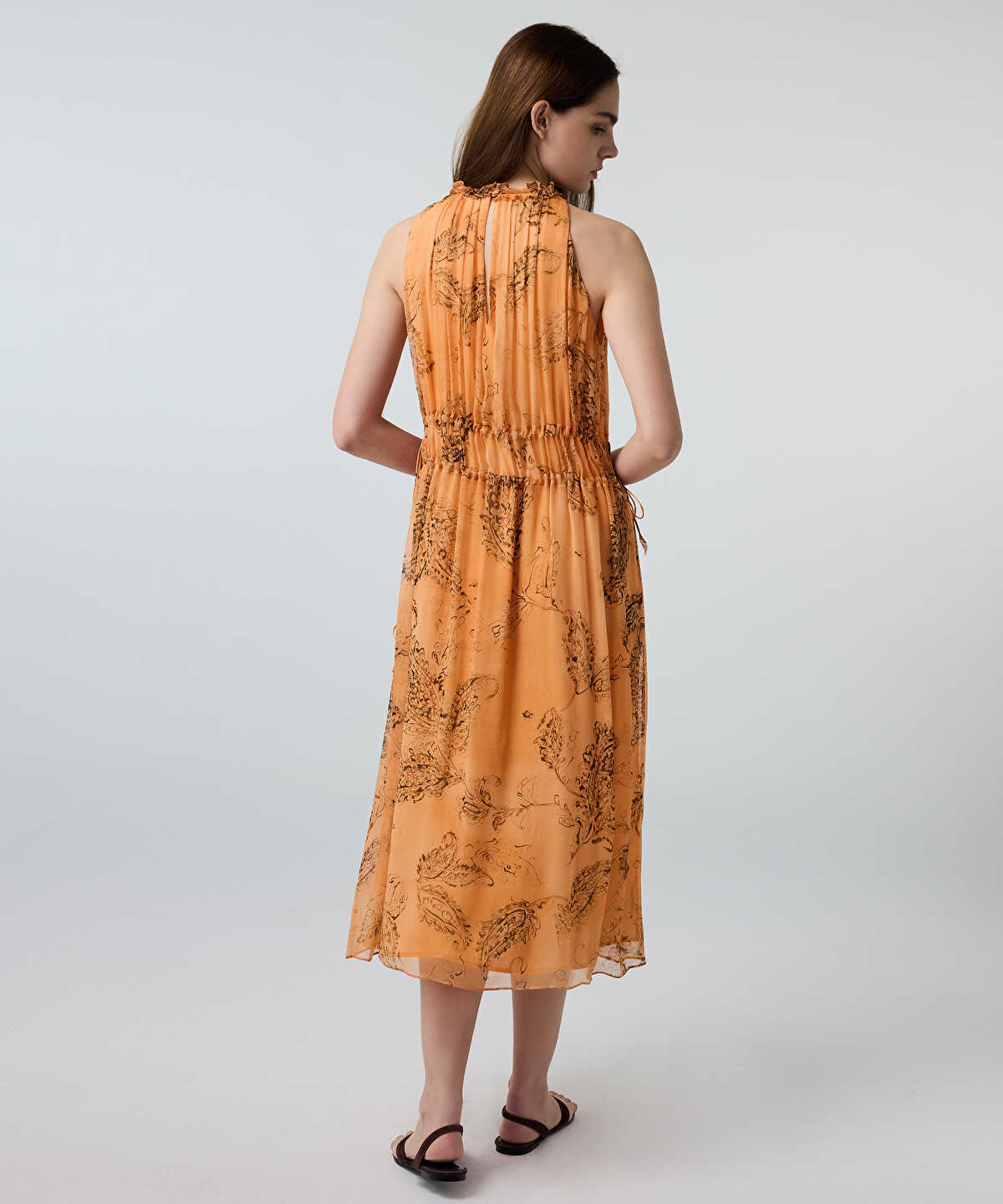 Paisley Print Chiffon Dress