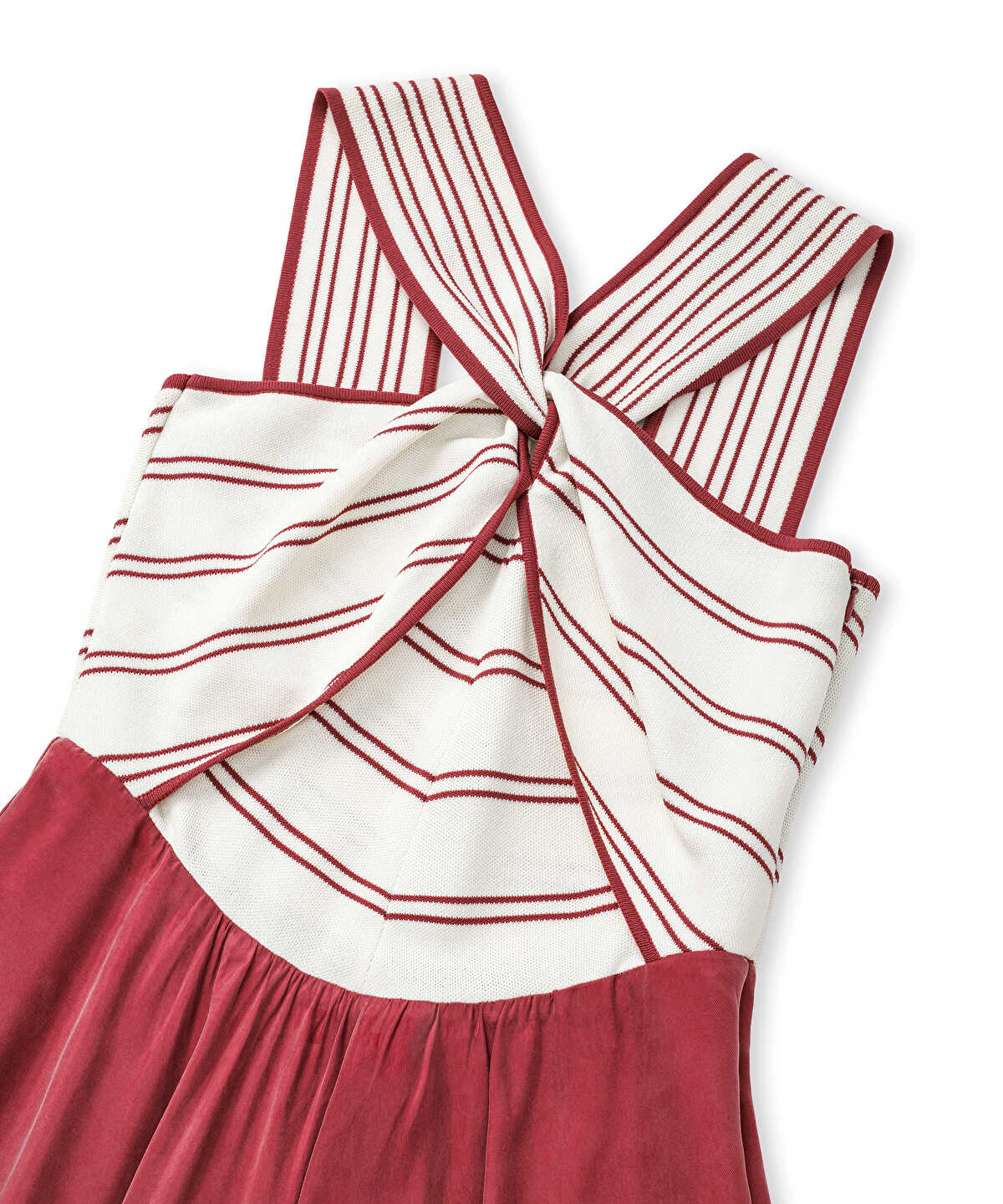 Color-Block Mixed-Media Dress