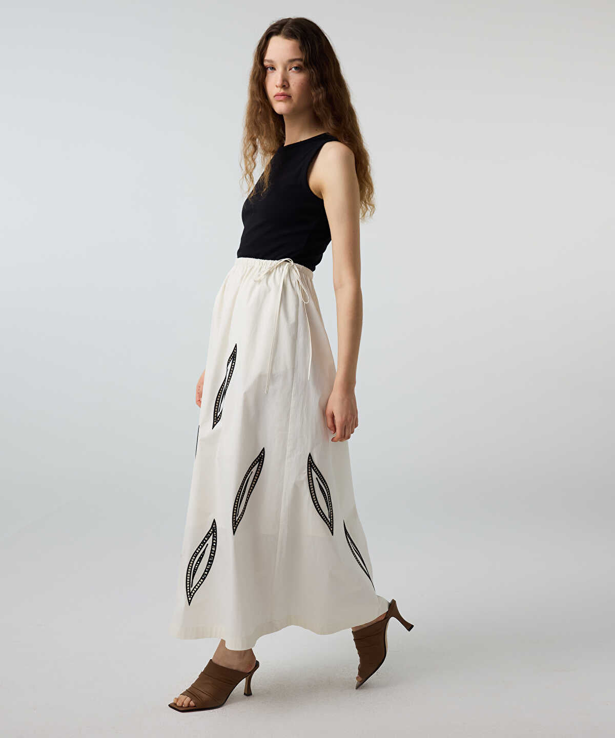 Mixed-Media Embroidered Dress