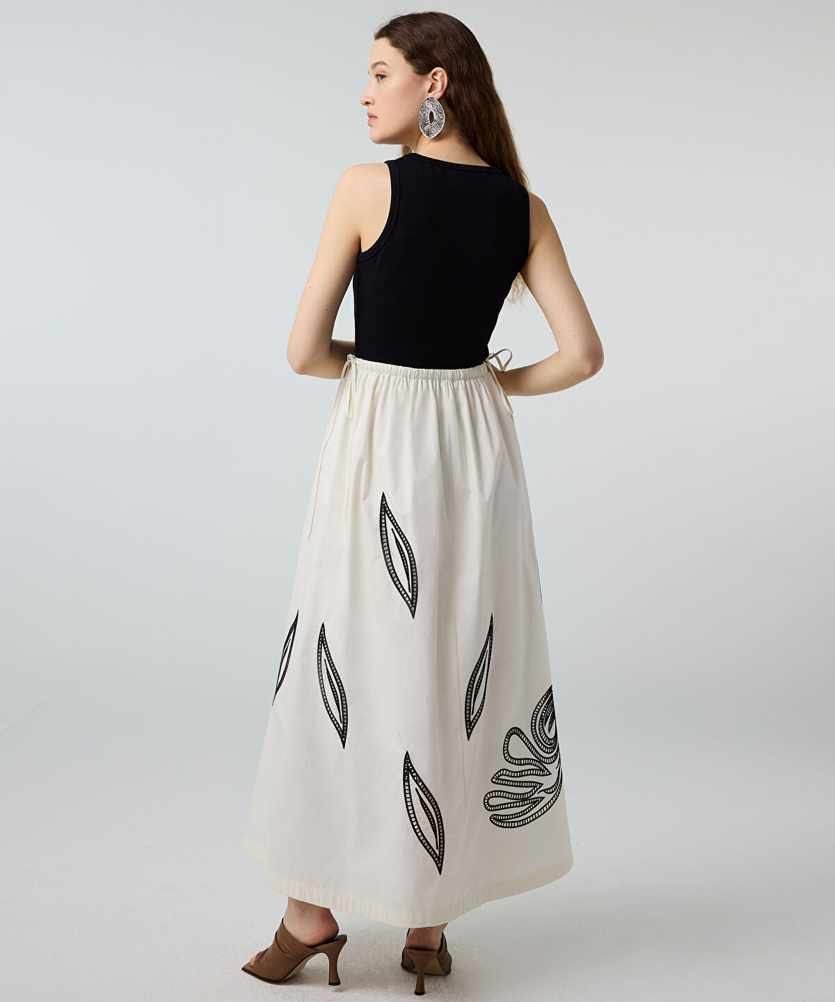 Mixed-Media Embroidered Dress