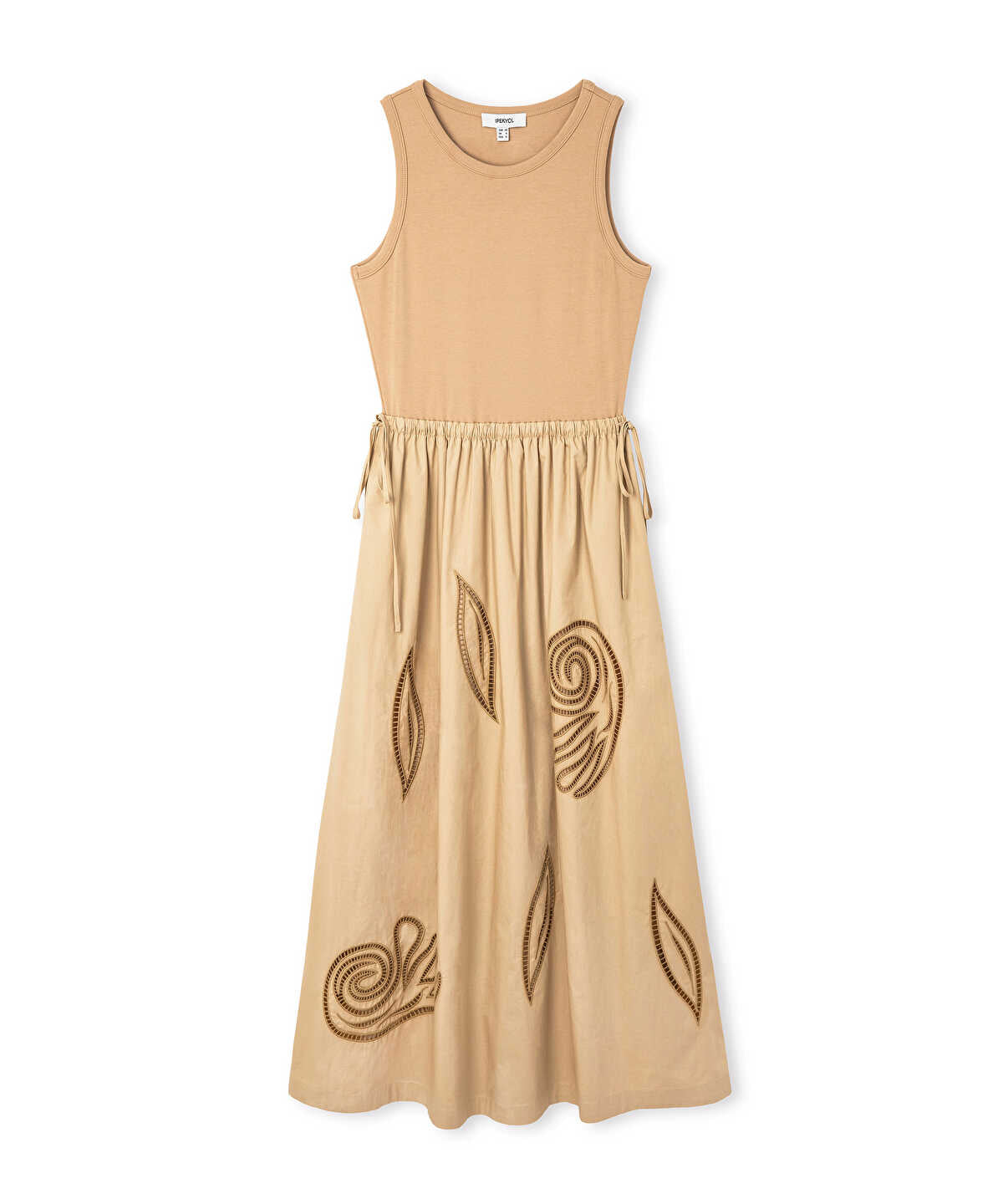 Mixed-Media Embroidered Dress