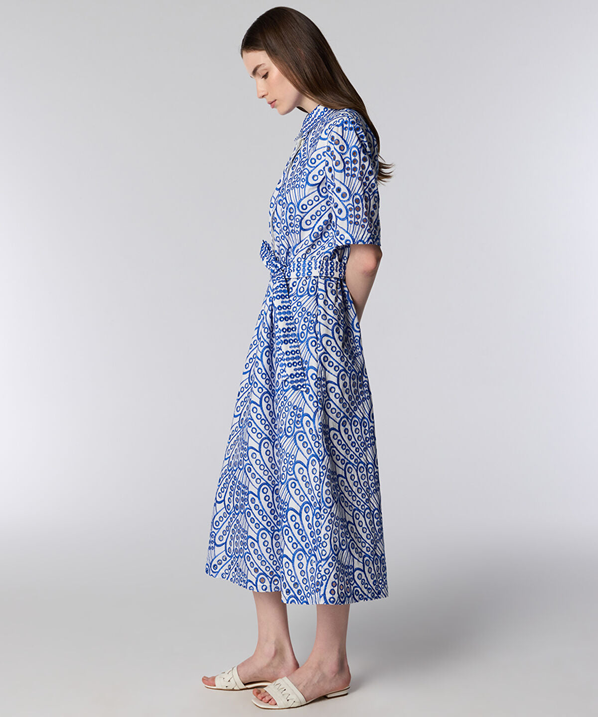 Embroidered Shirt Dress