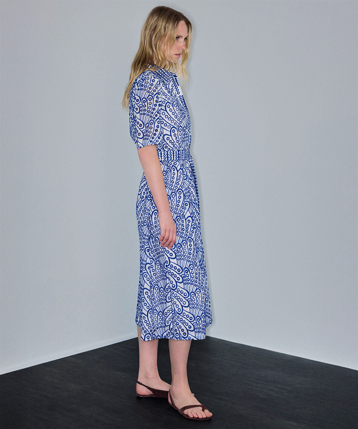 Embroidered Shirt Dress