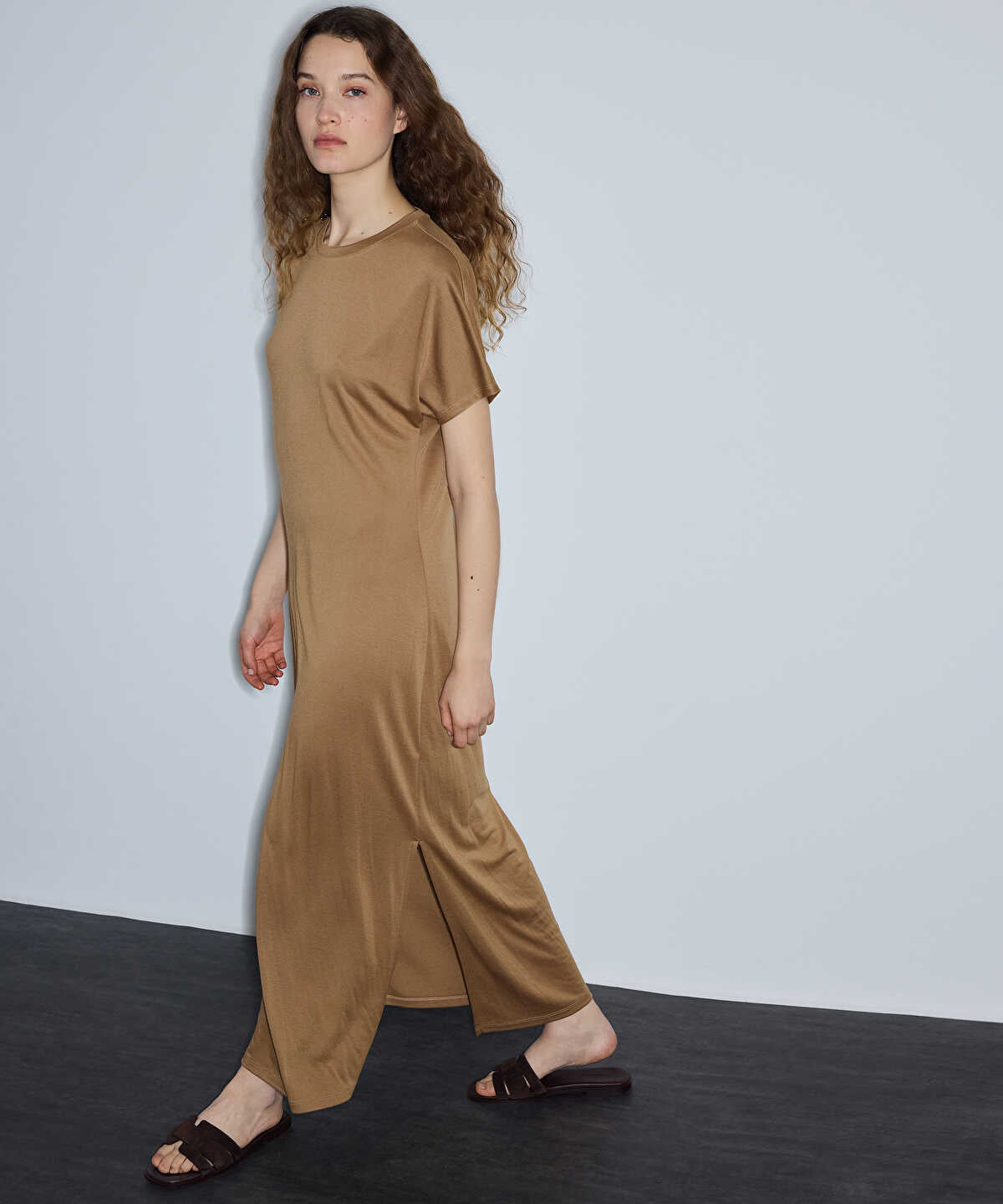 Metal-Accent Asymmetric Dress