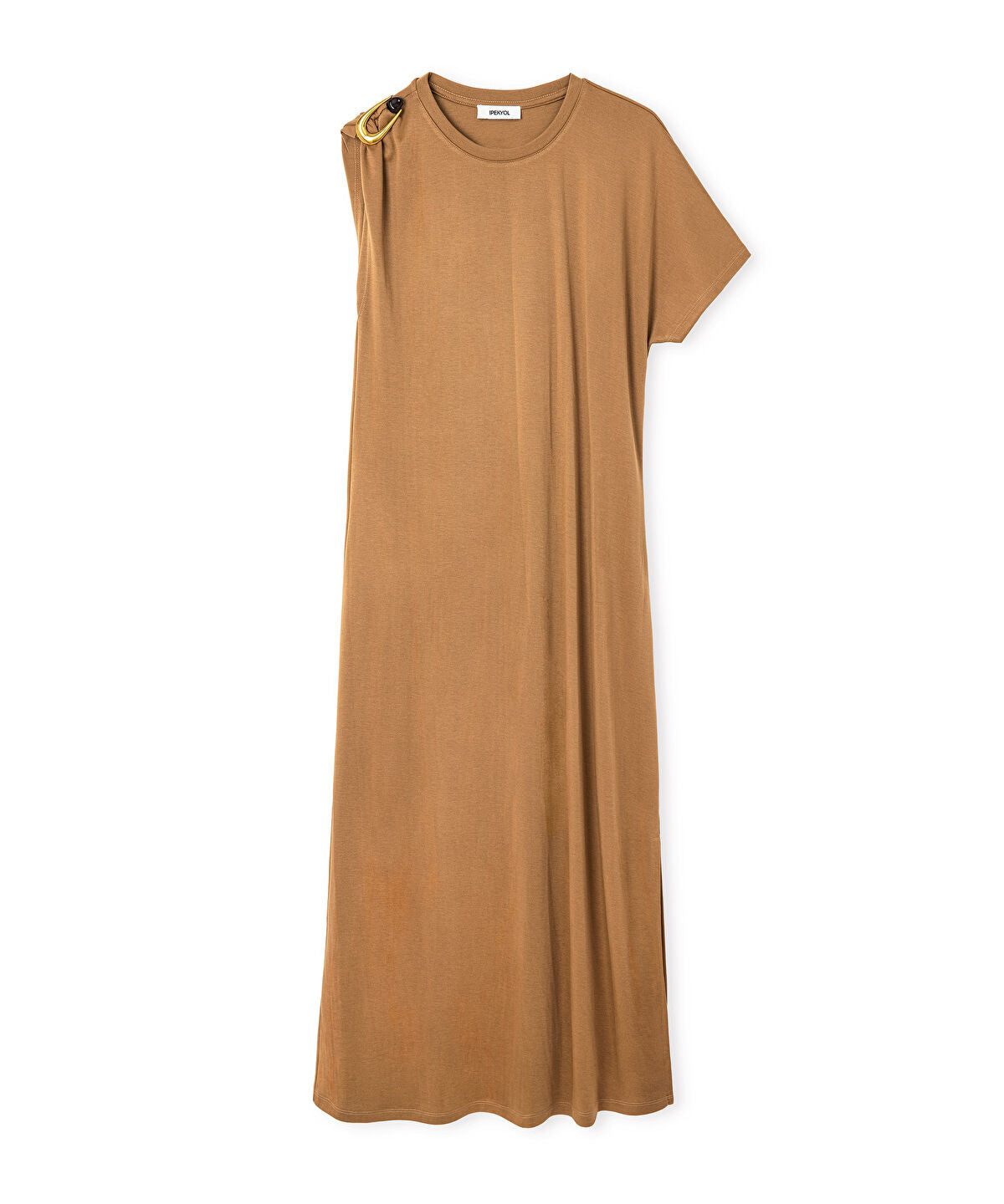 Metal-Accent Asymmetric Dress