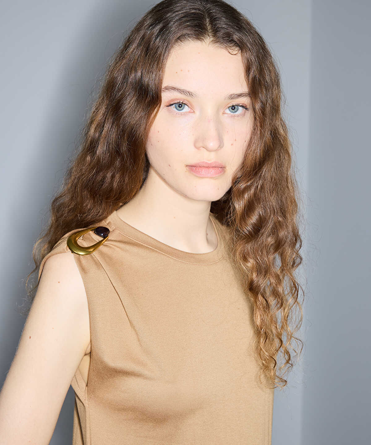 Metal-Accent Asymmetric Dress