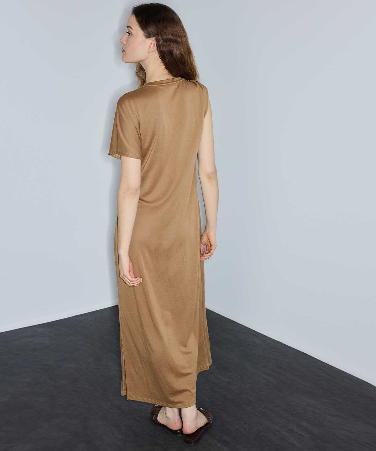 Metal-Accent Asymmetric Dress