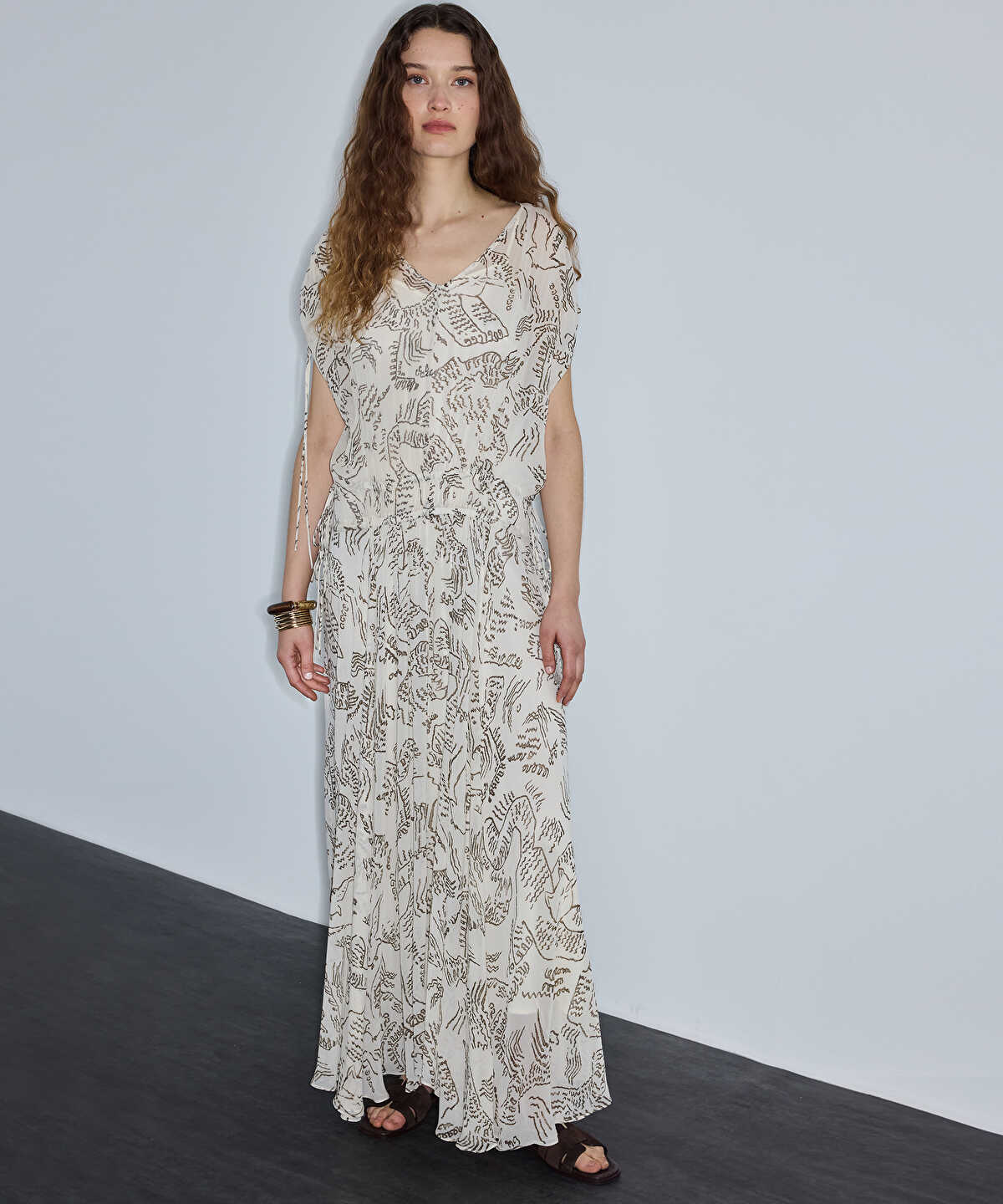 Printed Viscose Asymmetric Dress