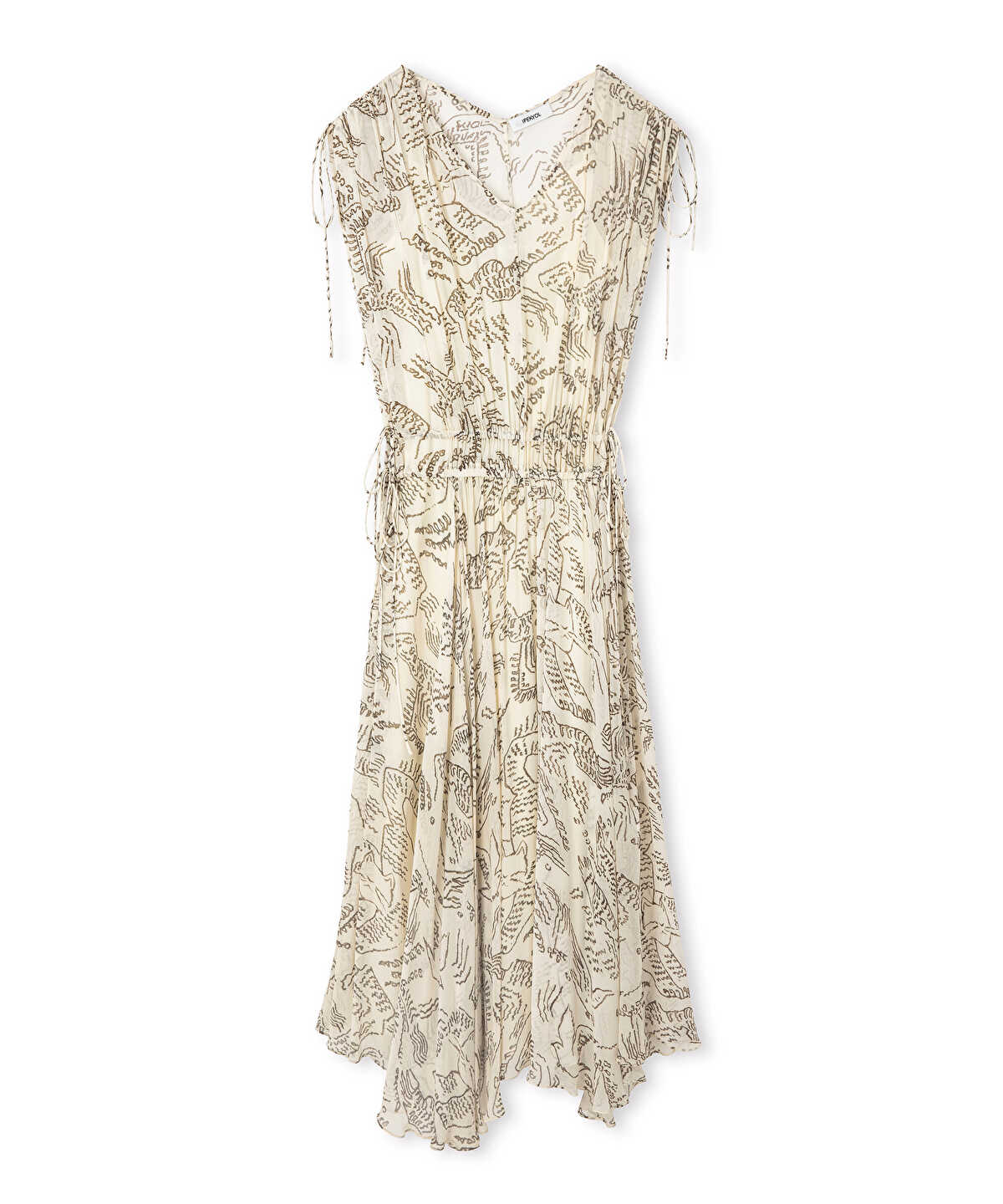 Printed Viscose Asymmetric Dress