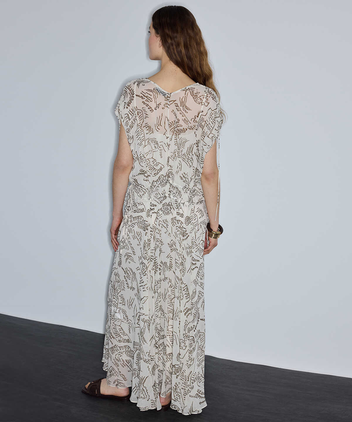 Printed Viscose Asymmetric Dress