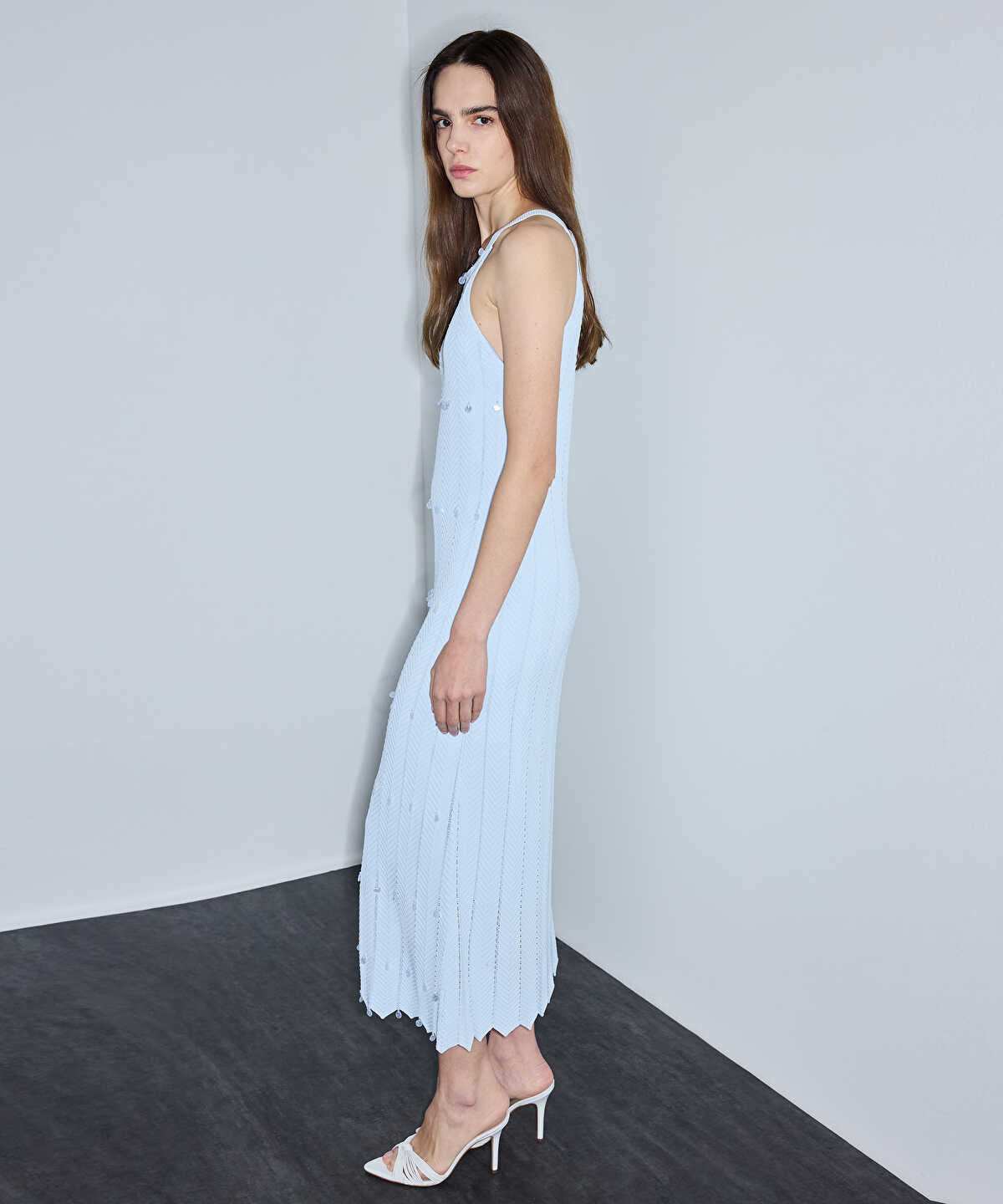 Embellished Halter Dress