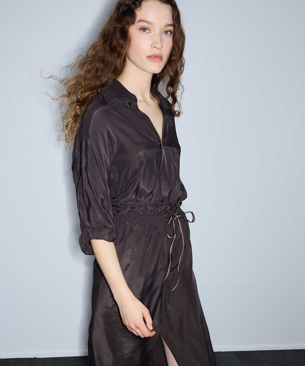 Belted Viscose Dress