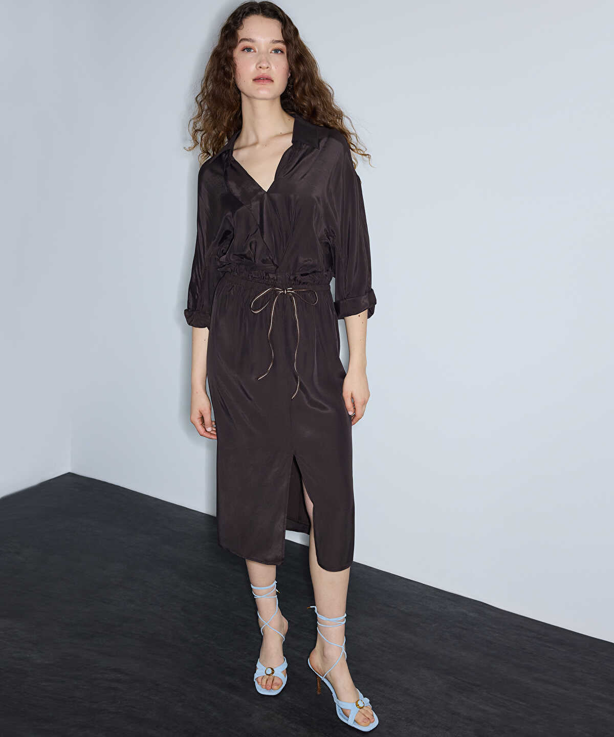 Belted Viscose Dress