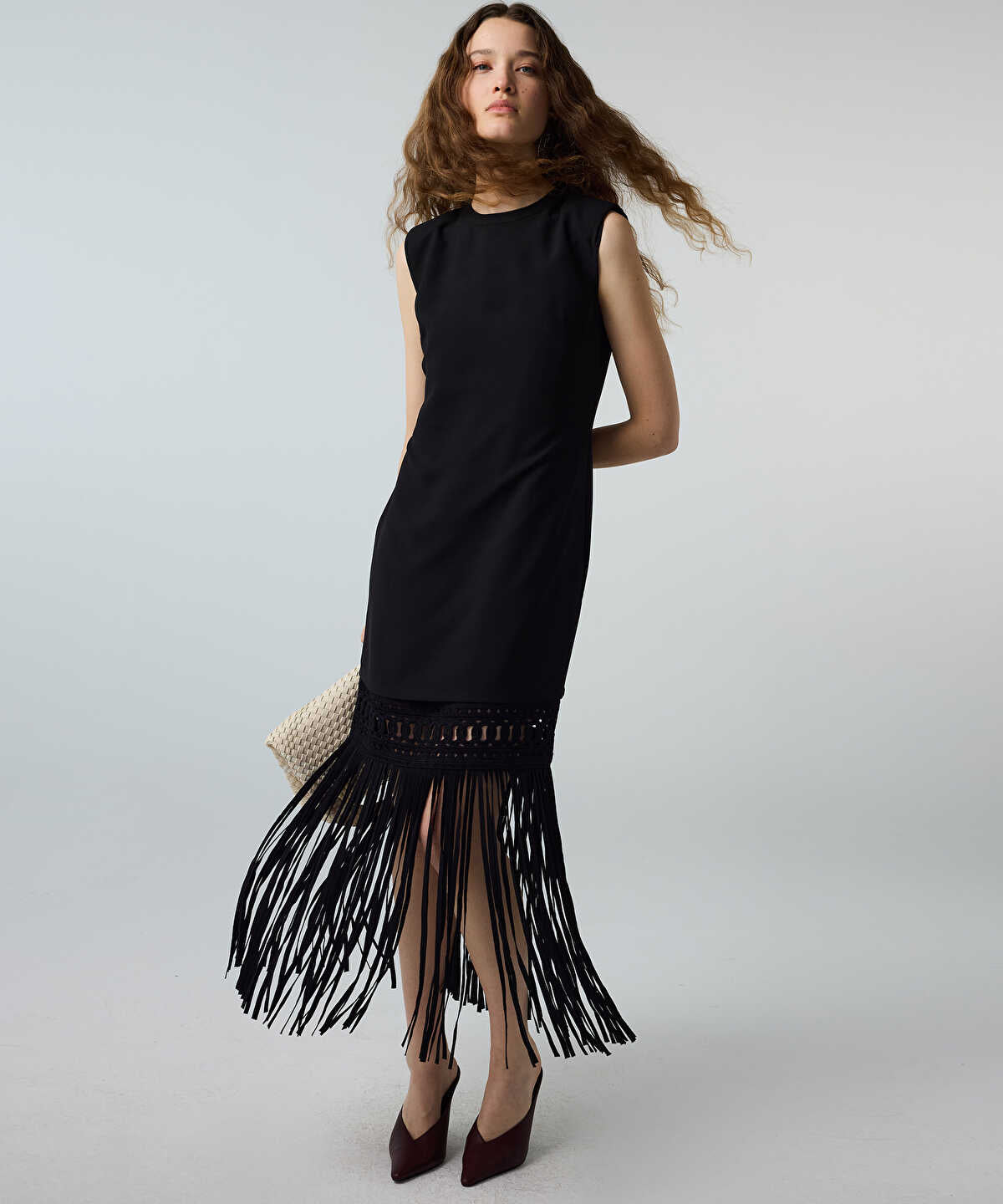Fringed Hem Dress