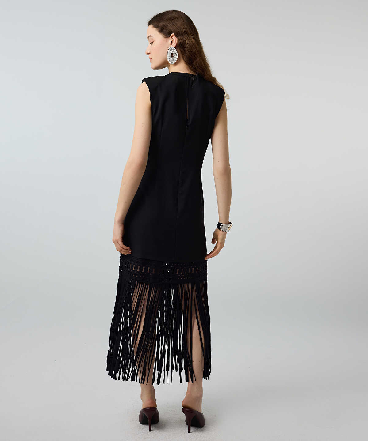 Fringed Hem Dress