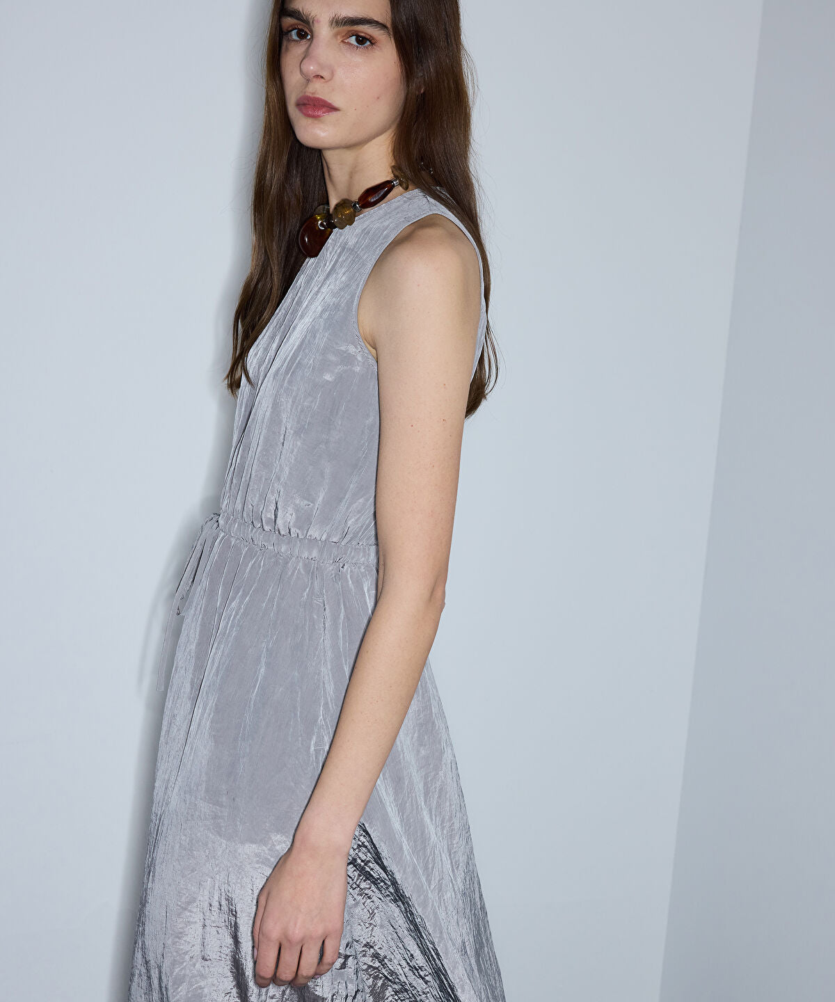 Crinkled-Texture Dress
