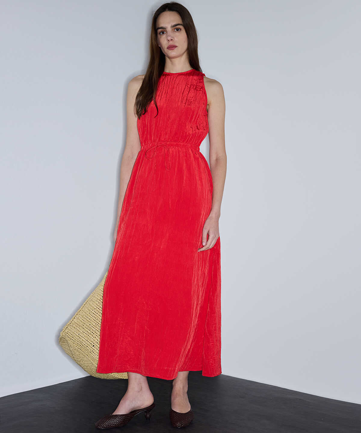 Crinkled-Texture Dress