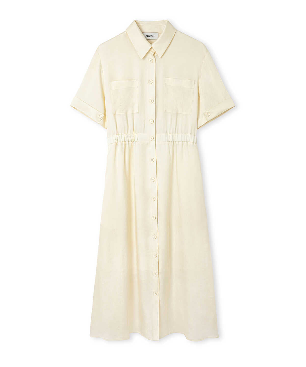Elasticated Waist Shirt Dress