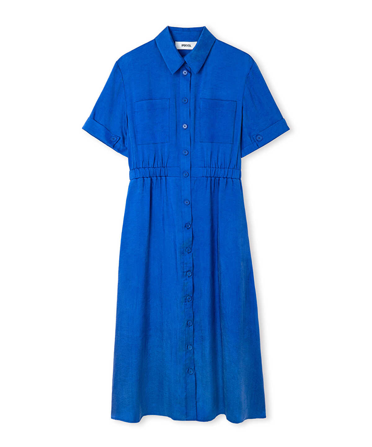 Elasticated Waist Shirt Dress