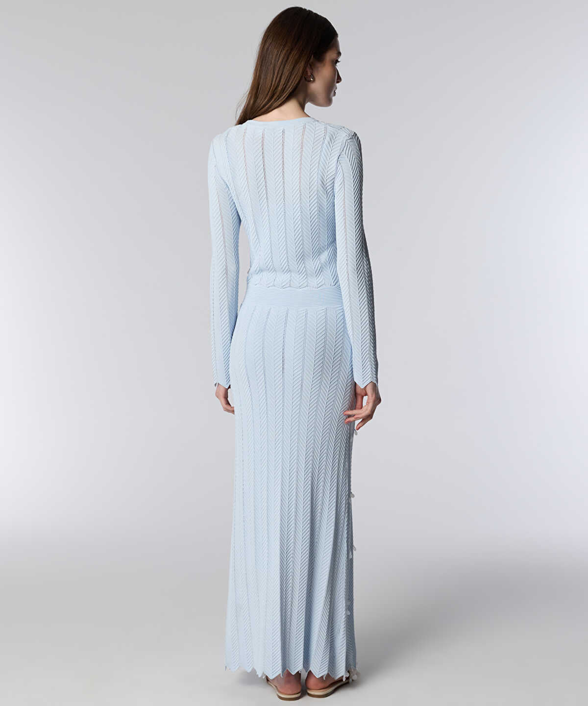 Sequin-Embellished Knit Dress