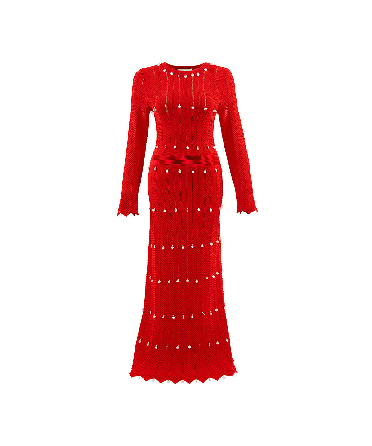 Sequin-Embellished Knit Dress