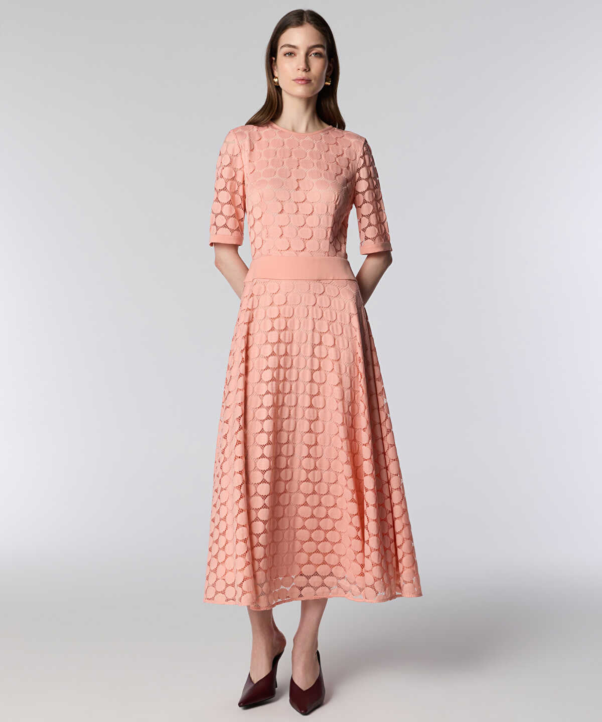 Circular-Motif Midi Dress