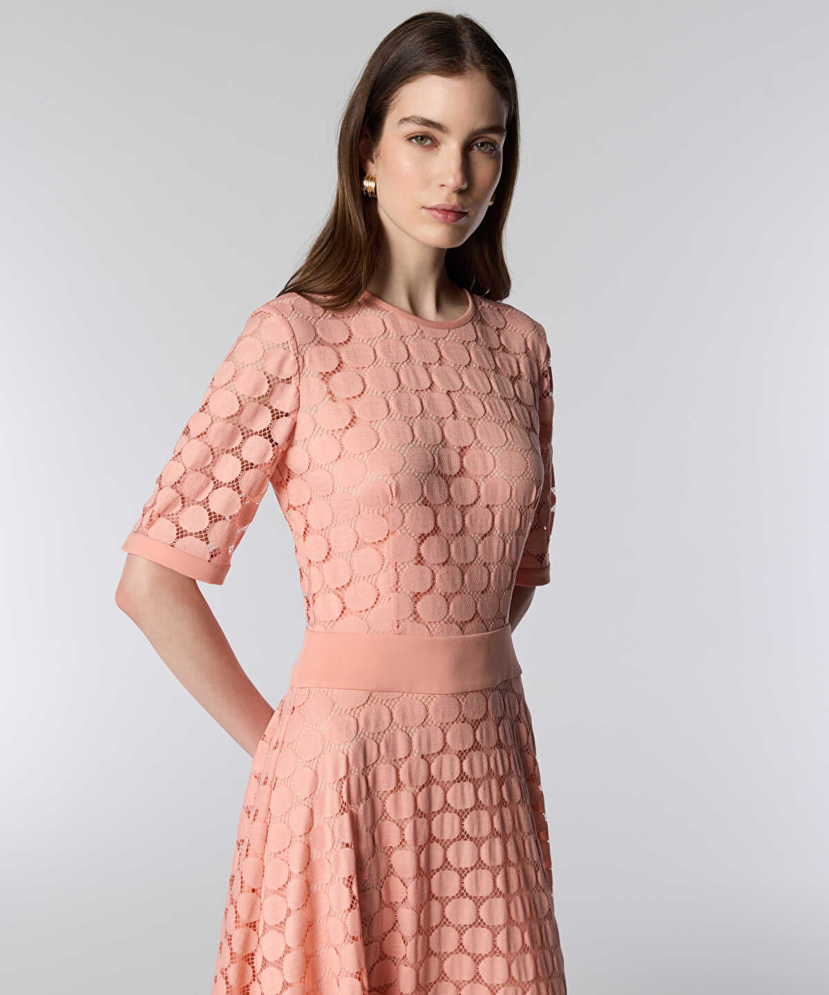 Circular-Motif Midi Dress
