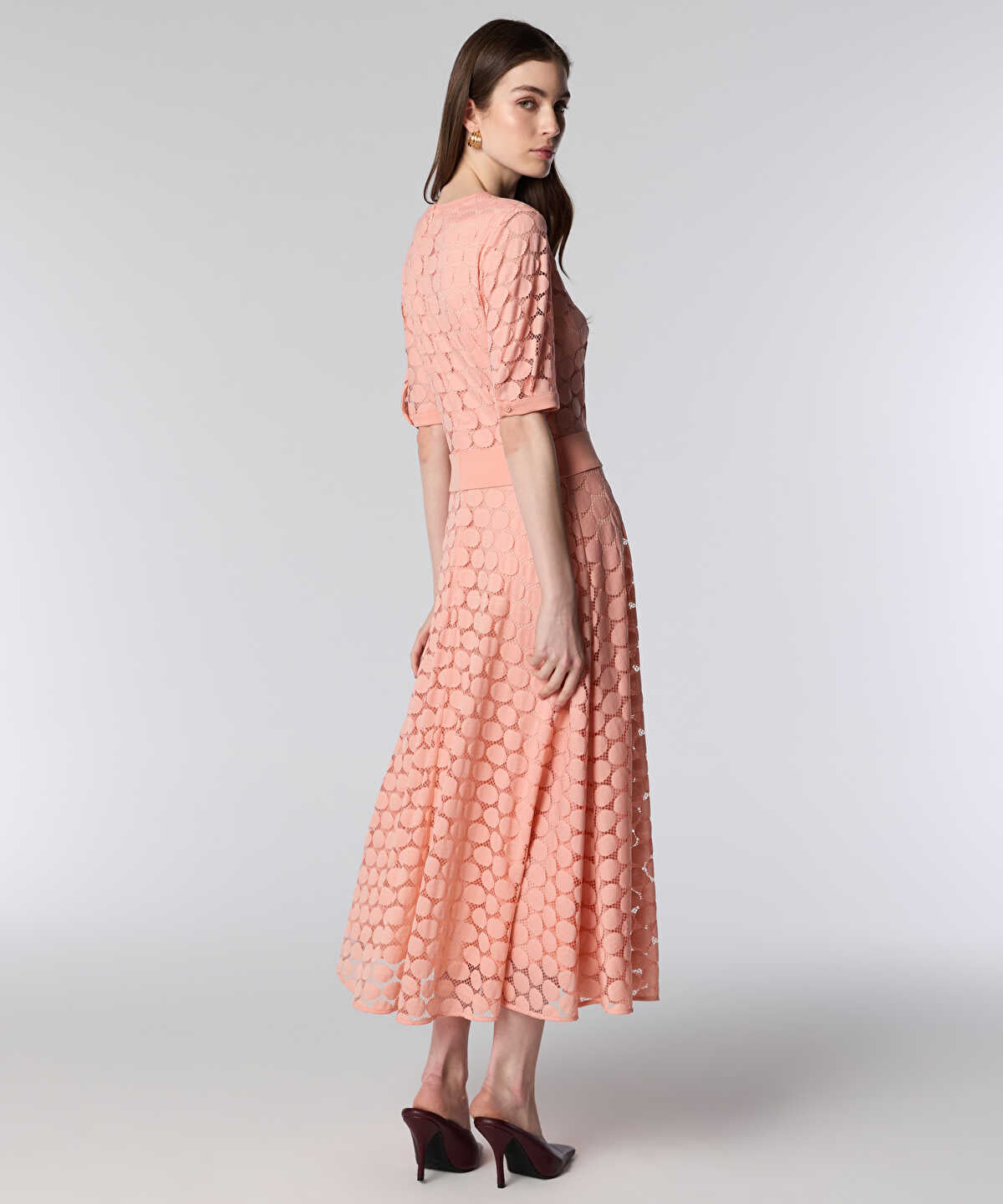 Circular-Motif Midi Dress