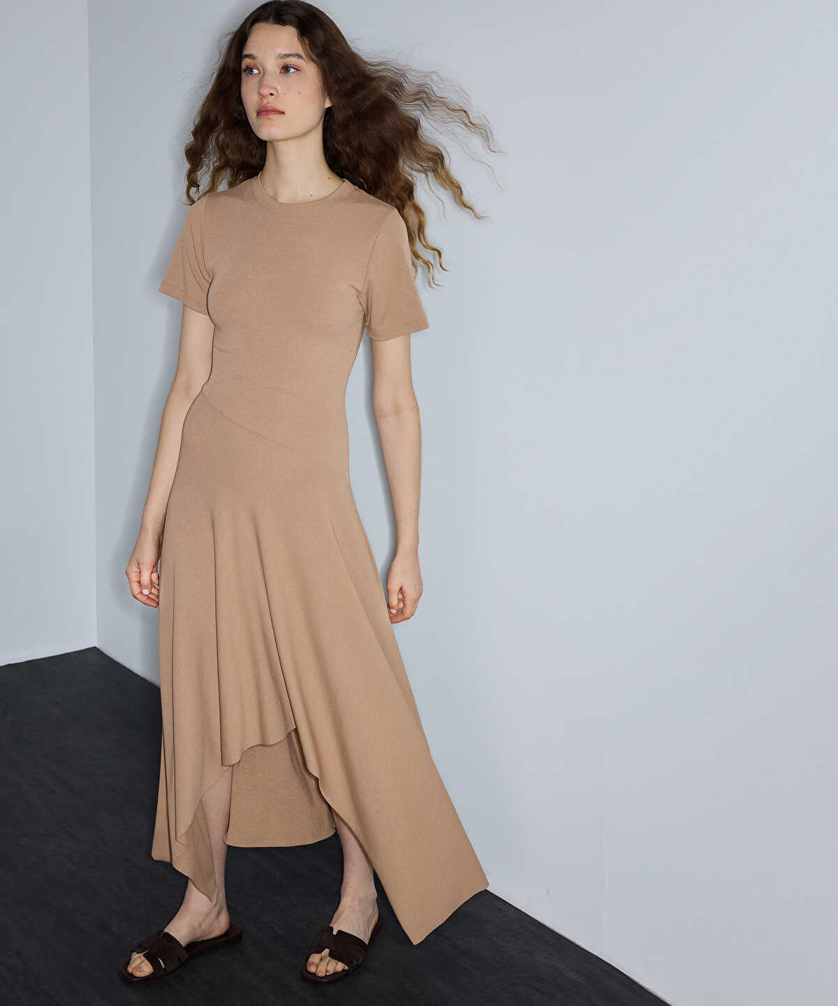 Asymmetric Jersey Dress