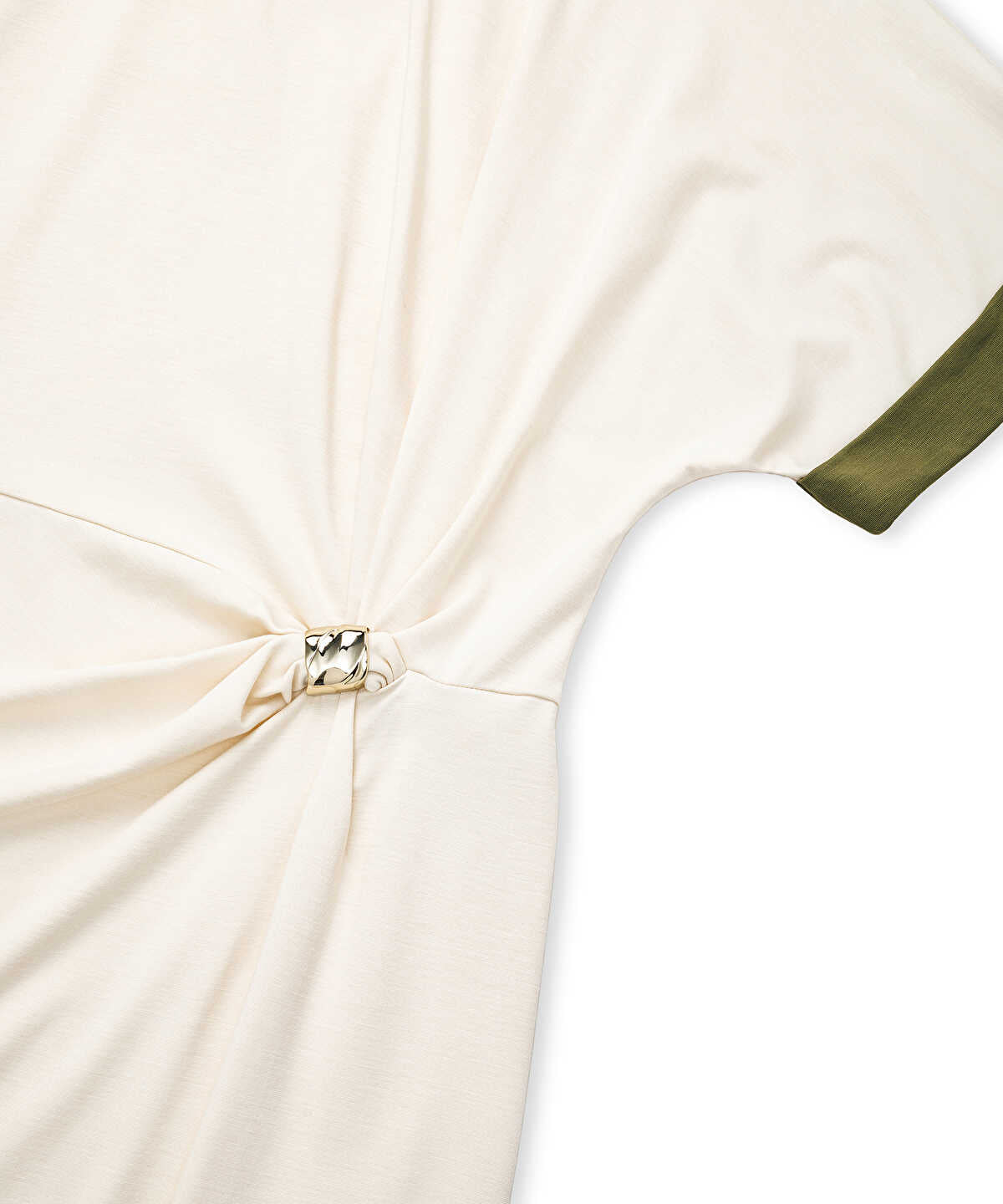 Metal-Accented Jersey Dress