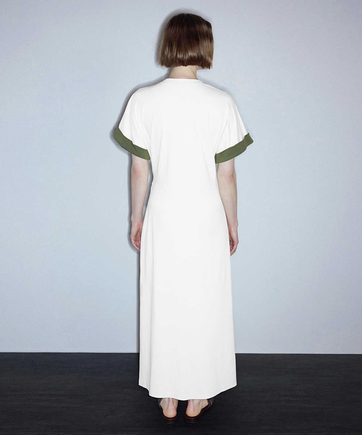 Metal-Accented Jersey Dress