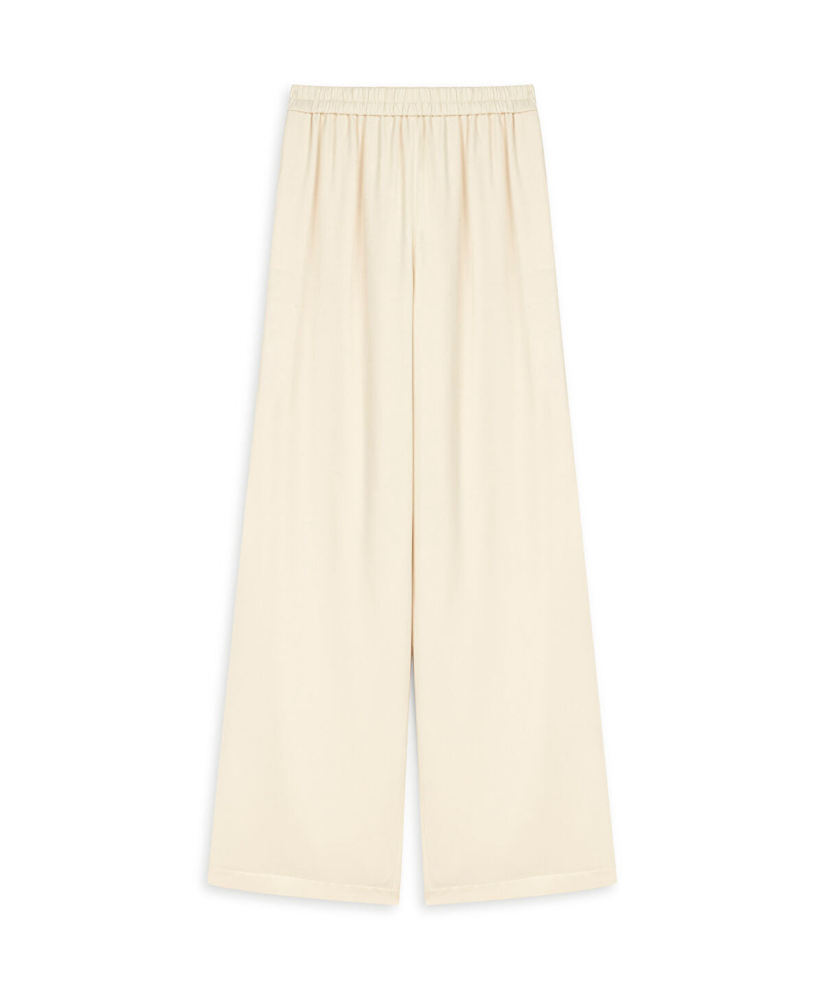 Wide-Leg Elastic Waist Trousers