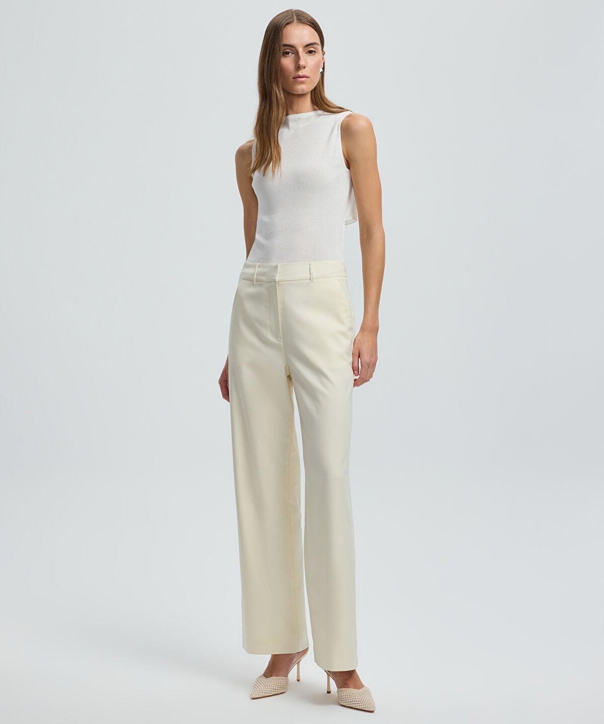 Wide-Leg Tailored Trousers