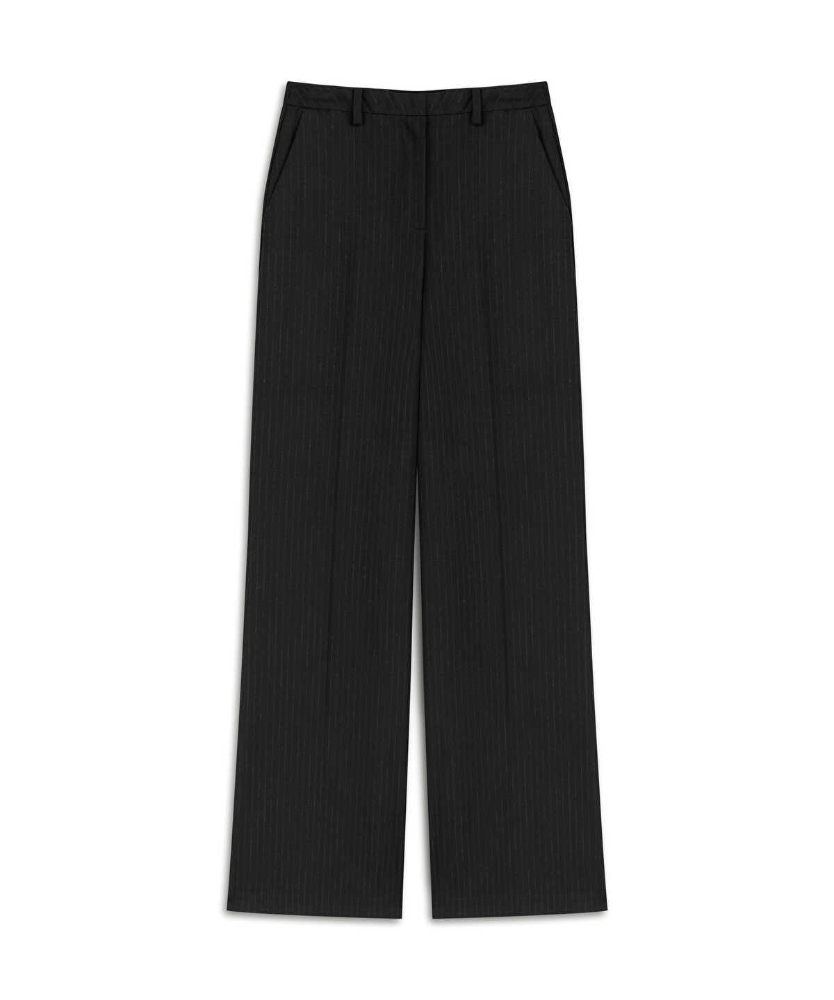 Striped Wide-Leg Trousers