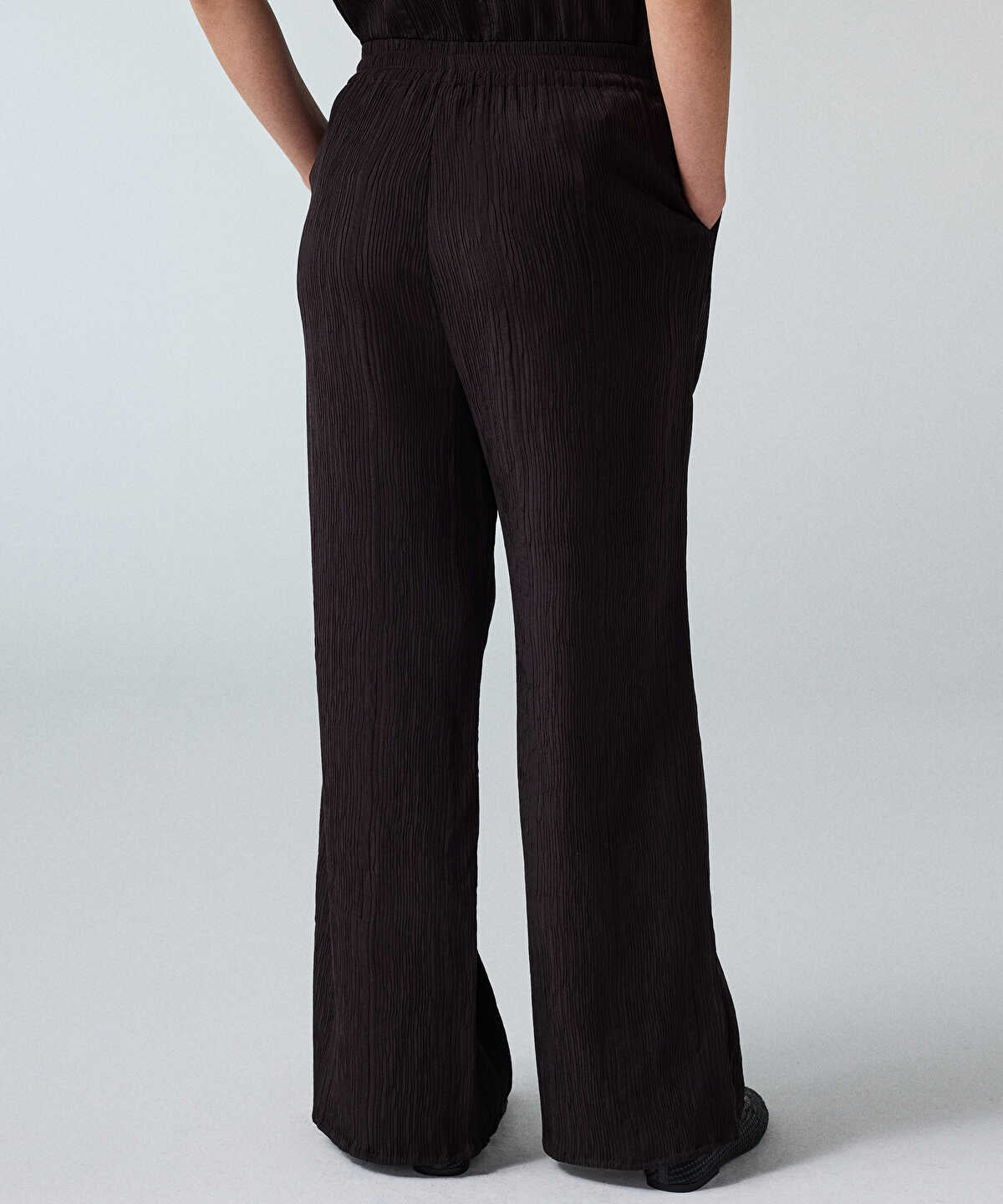 Crinkle-Effect Trousers