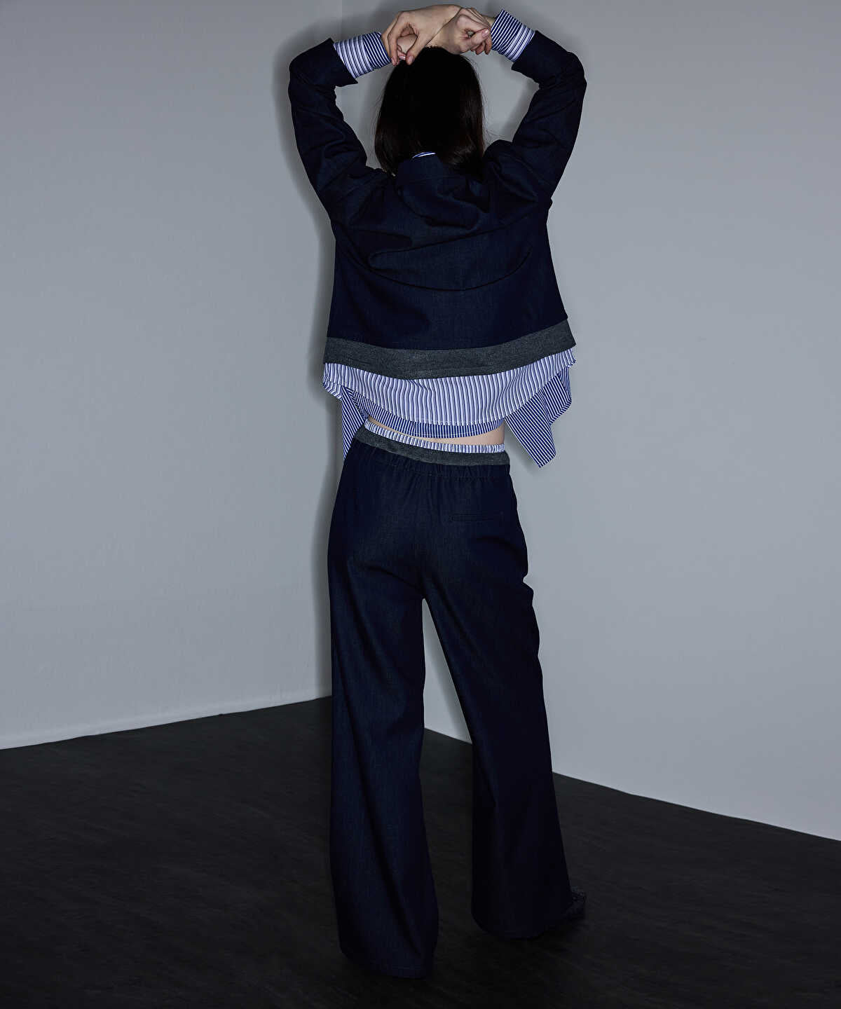 Triple Layer Contrast Waist Trousers
