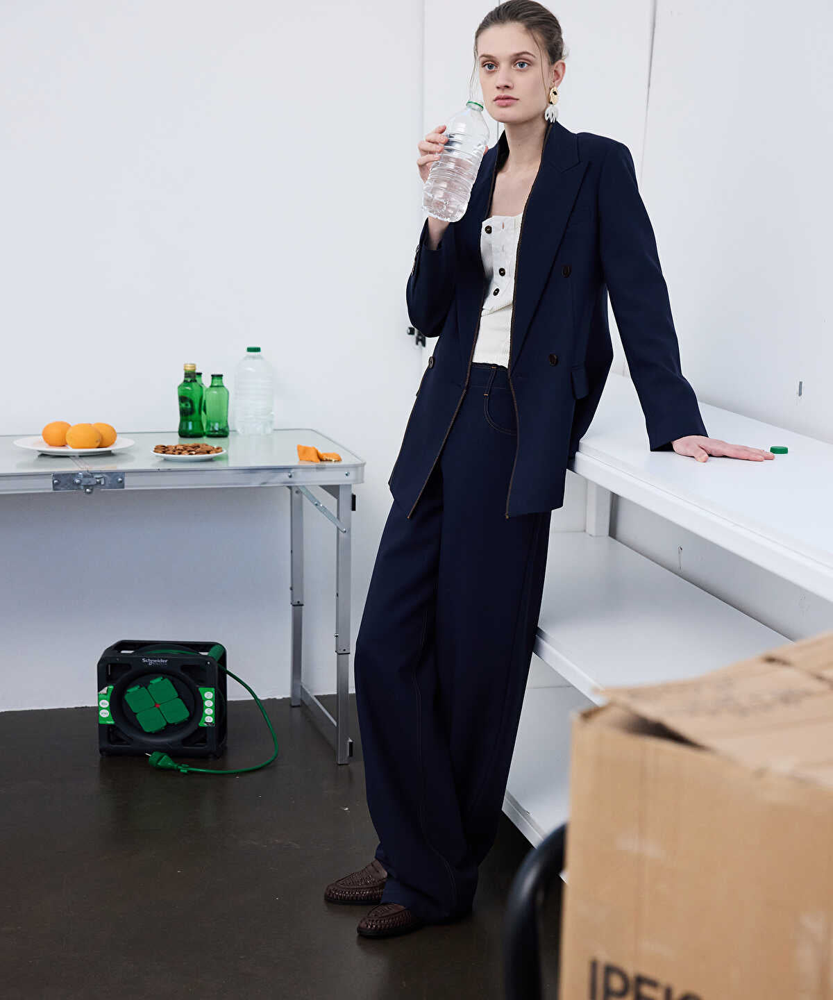 Belted Wide-Leg Trousers