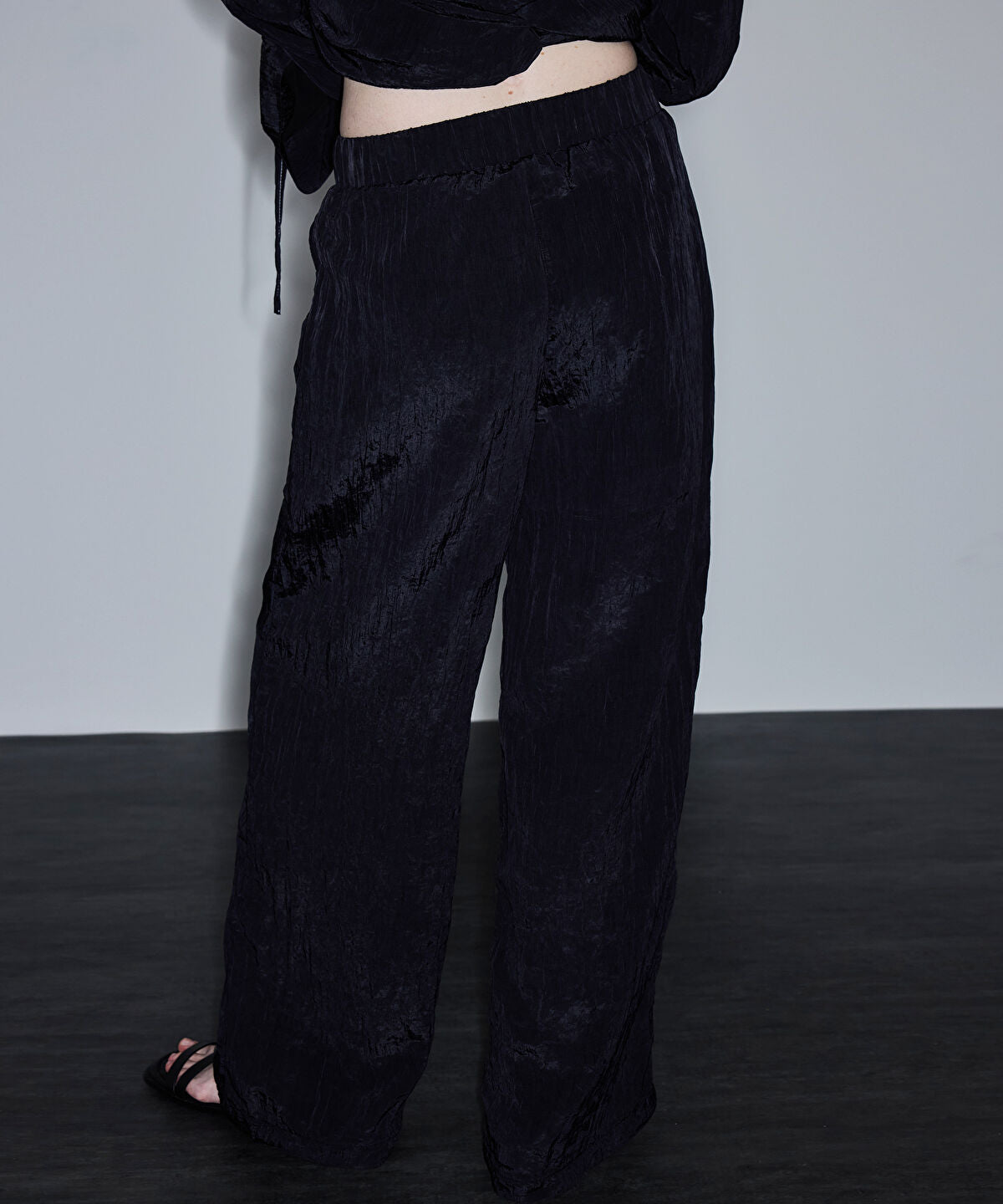 Crinkle-Effect Trousers