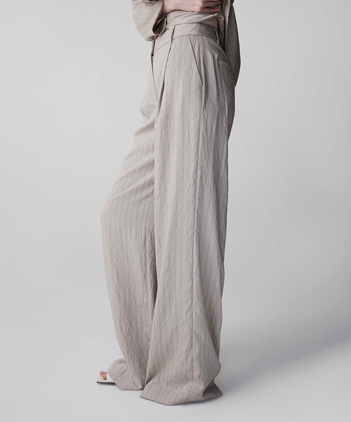 Striped Jacquard Trousers